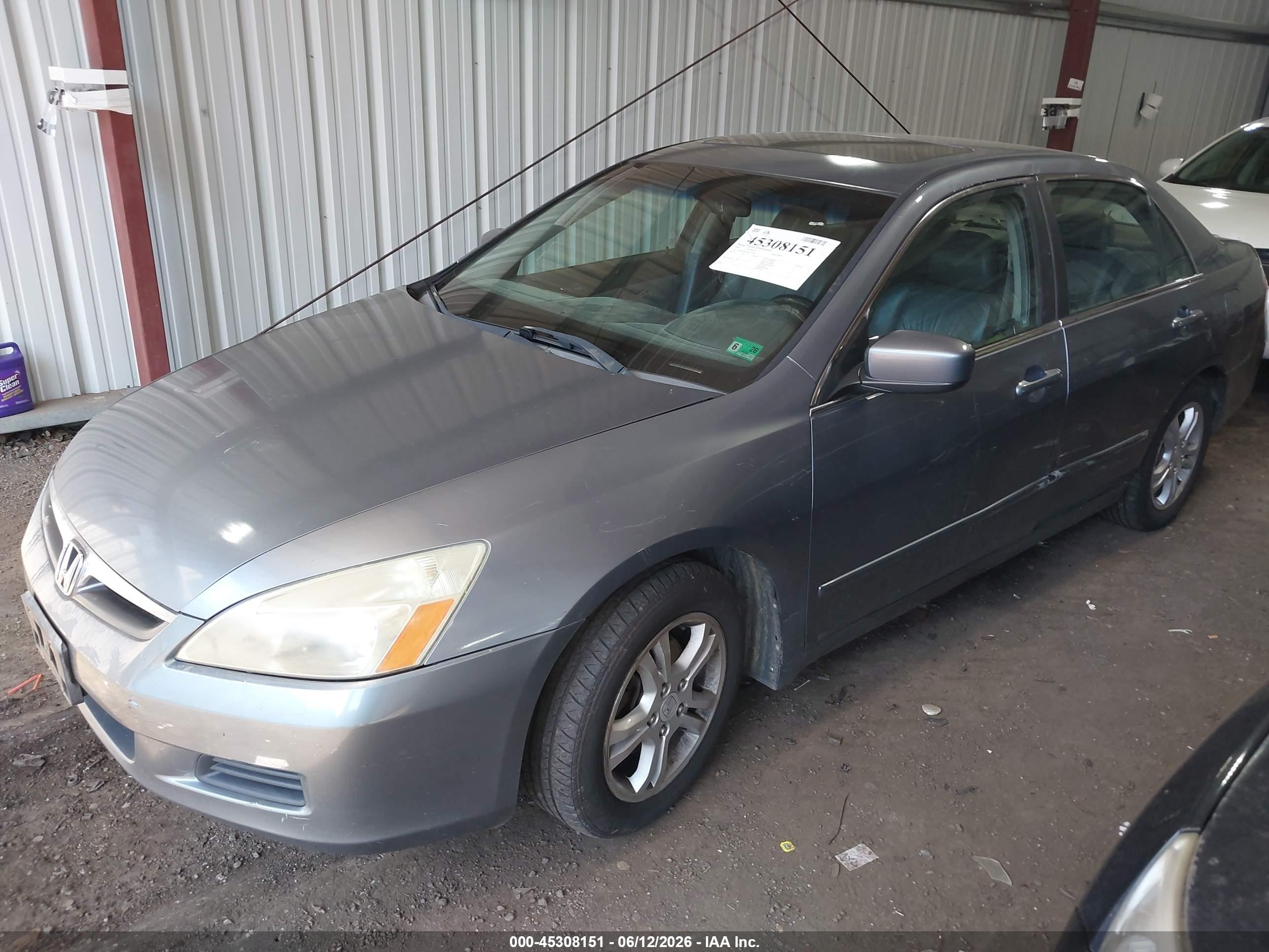 2007 Honda Accord 2.4 Ex Синий vin: 1HGCM56827A127835