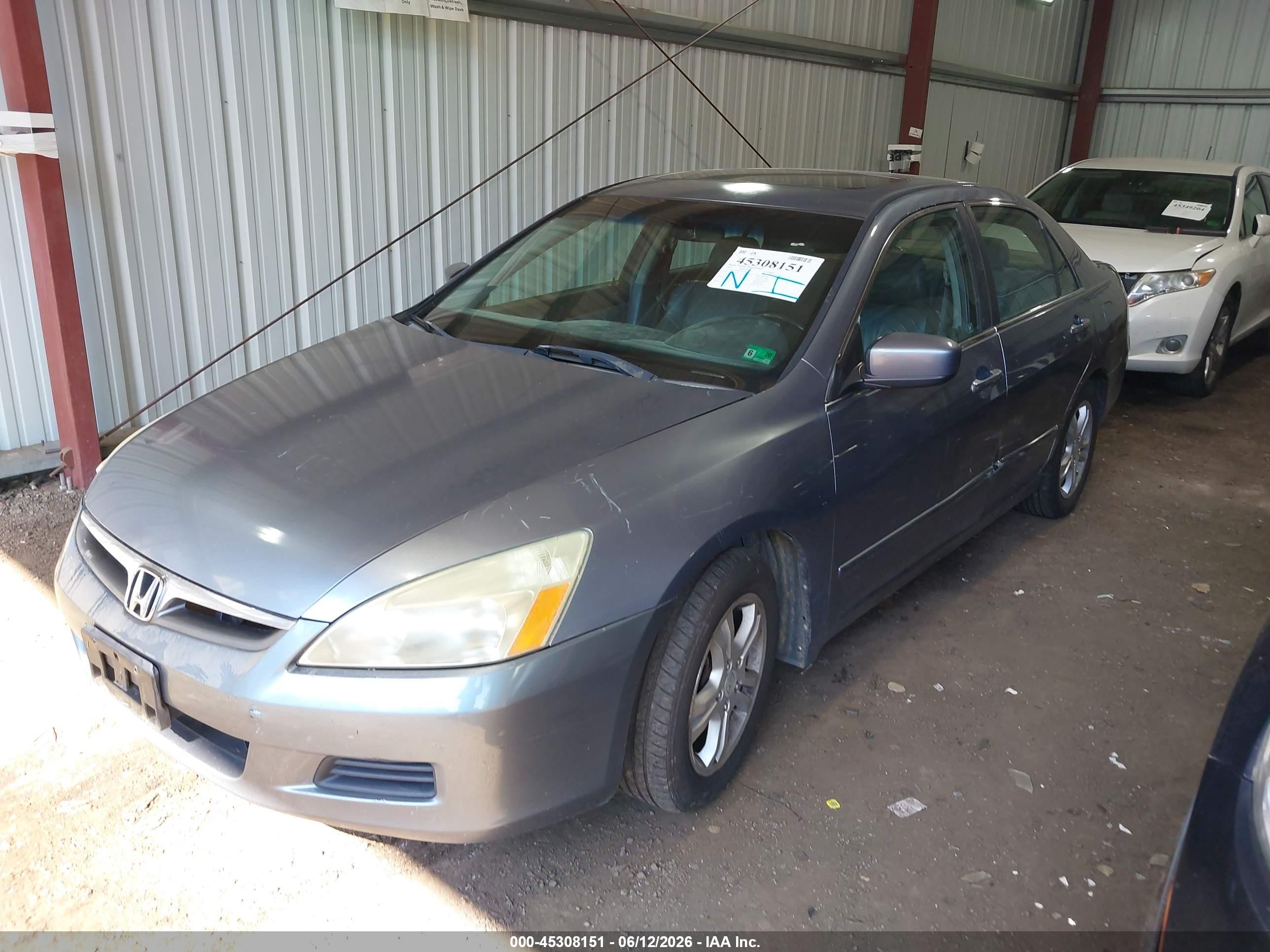 2007 Honda Accord 2.4 Ex Синий vin: 1HGCM56827A127835