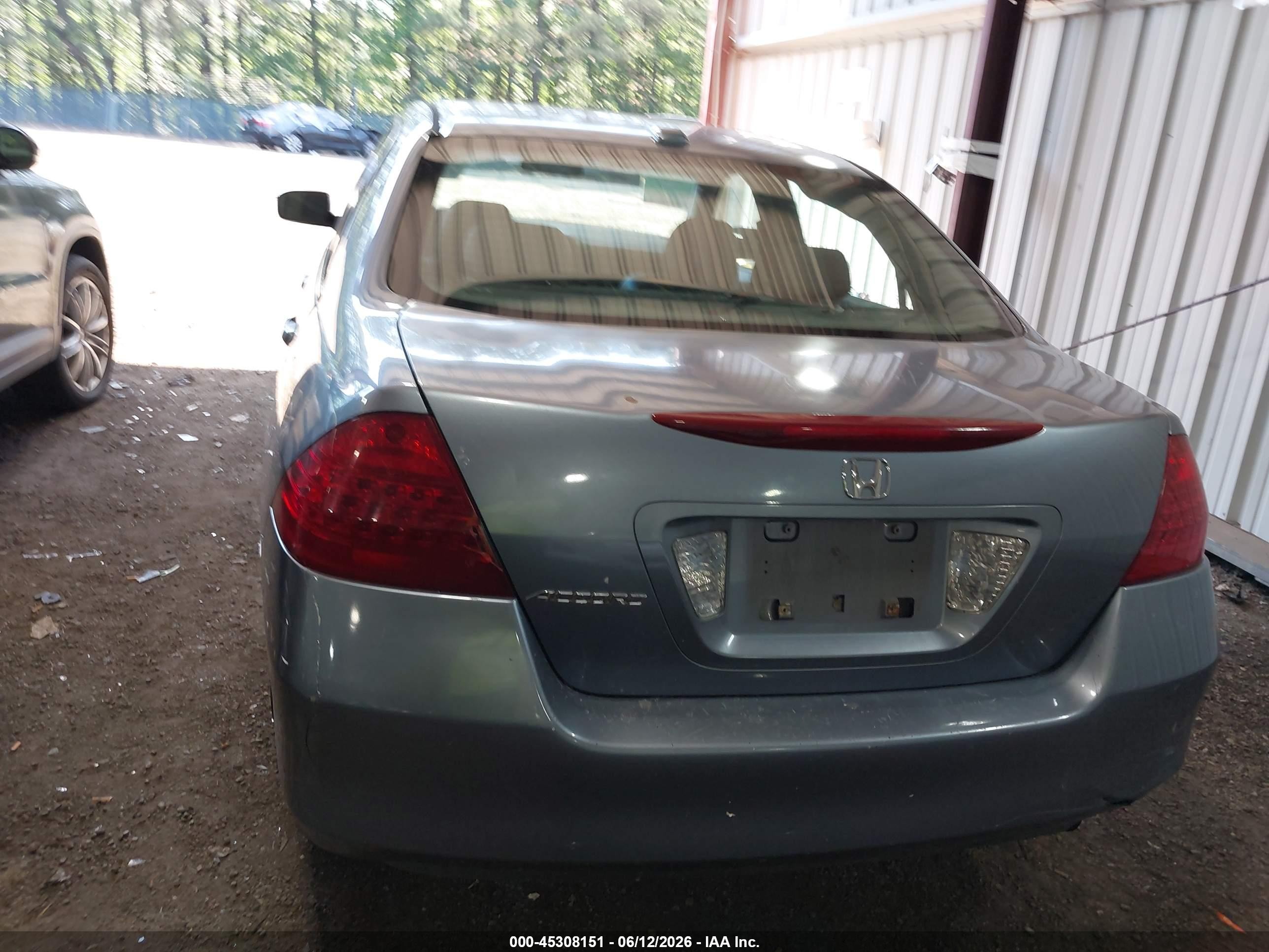 2007 Honda Accord 2.4 Ex Синий vin: 1HGCM56827A127835