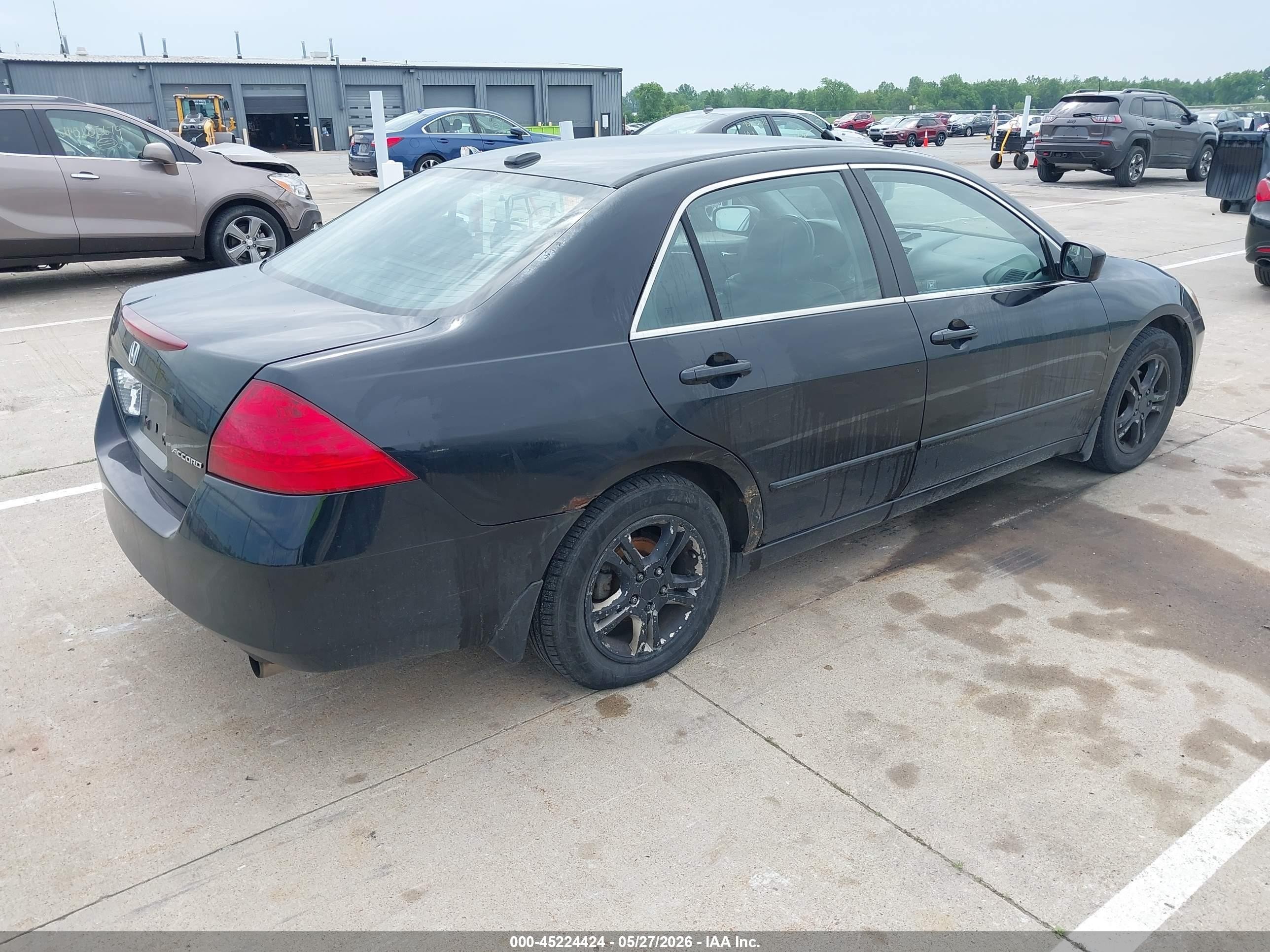 2007 Honda Accord 2.4 Ex Черный vin: 1HGCM56827A170913