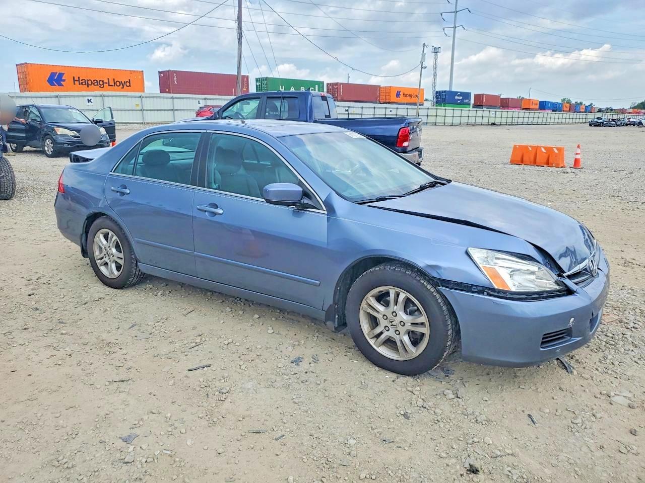 2007 Honda Accord Ex Blue vin: 1HGCM56827A207202