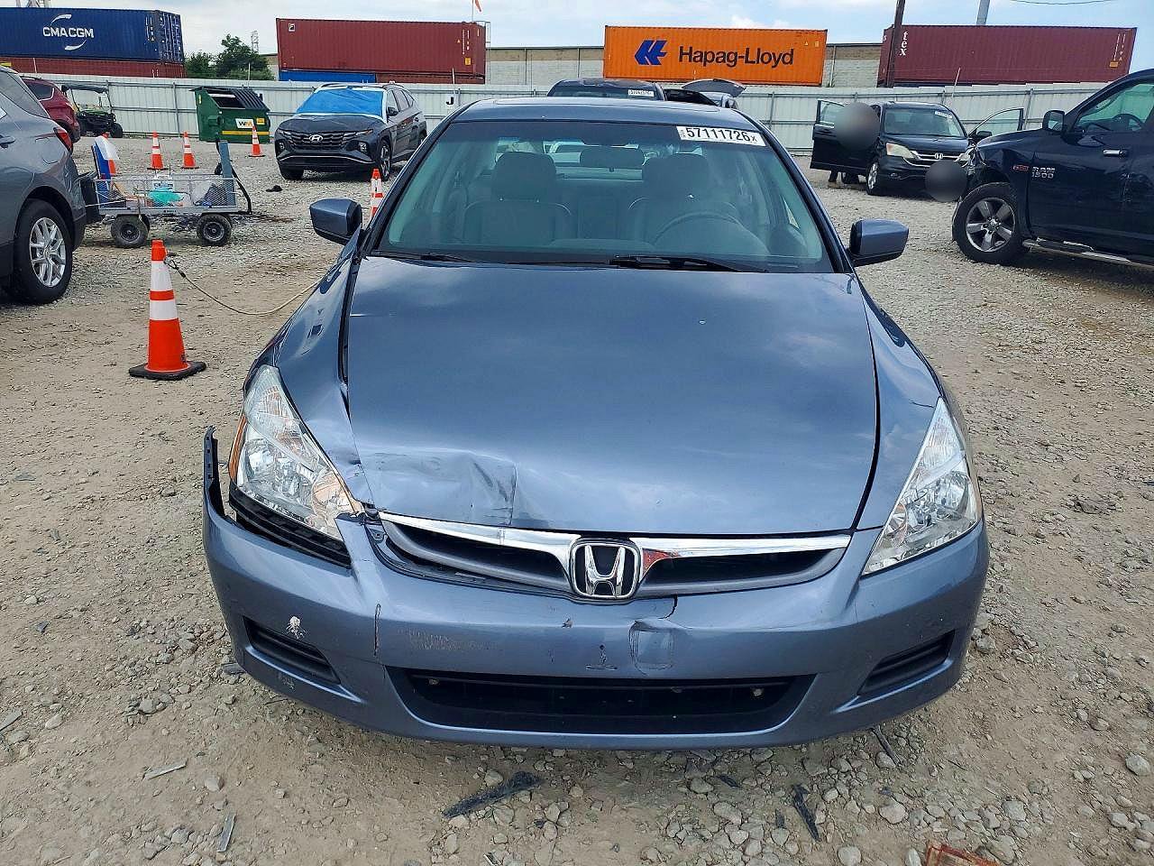 2007 Honda Accord Ex Blue vin: 1HGCM56827A207202