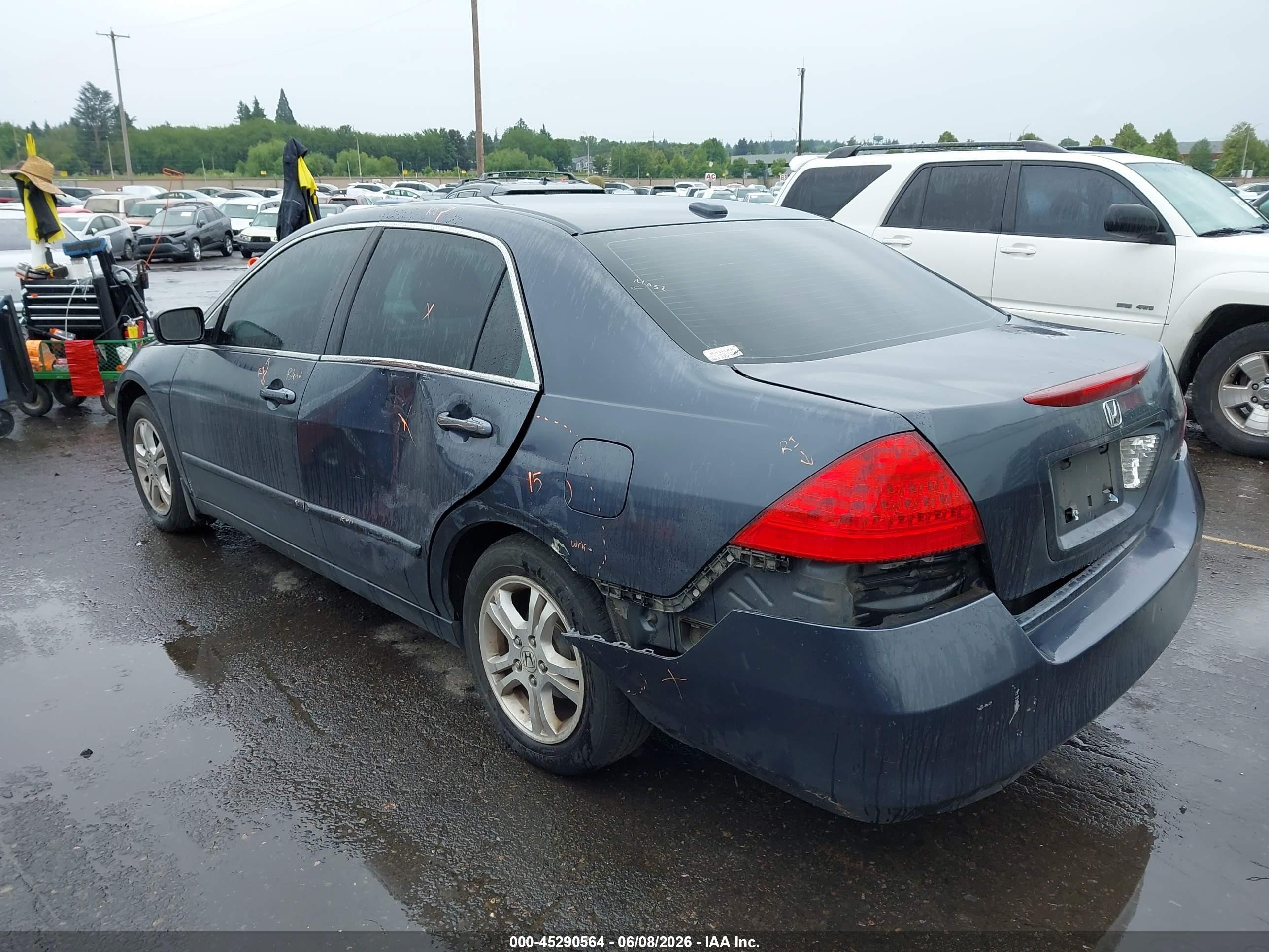 2007 Honda Accord 2.4 Ex Gray vin: 1HGCM56827A220550