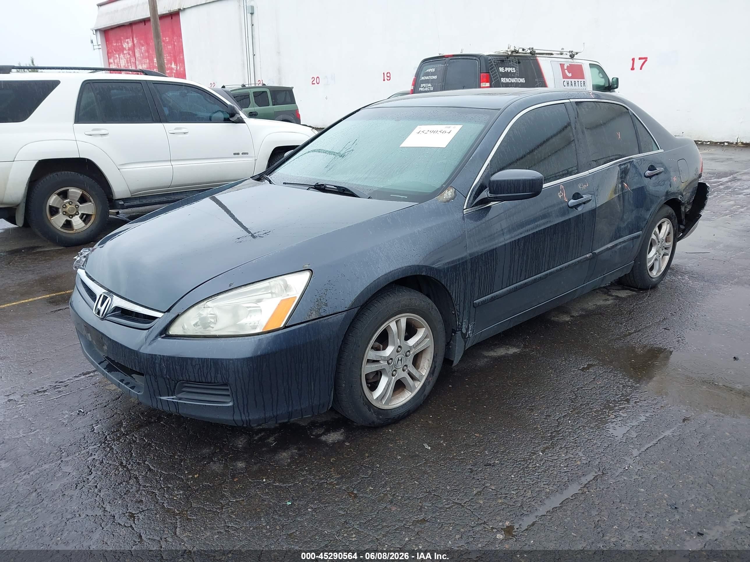 2007 Honda Accord 2.4 Ex Gray vin: 1HGCM56827A220550