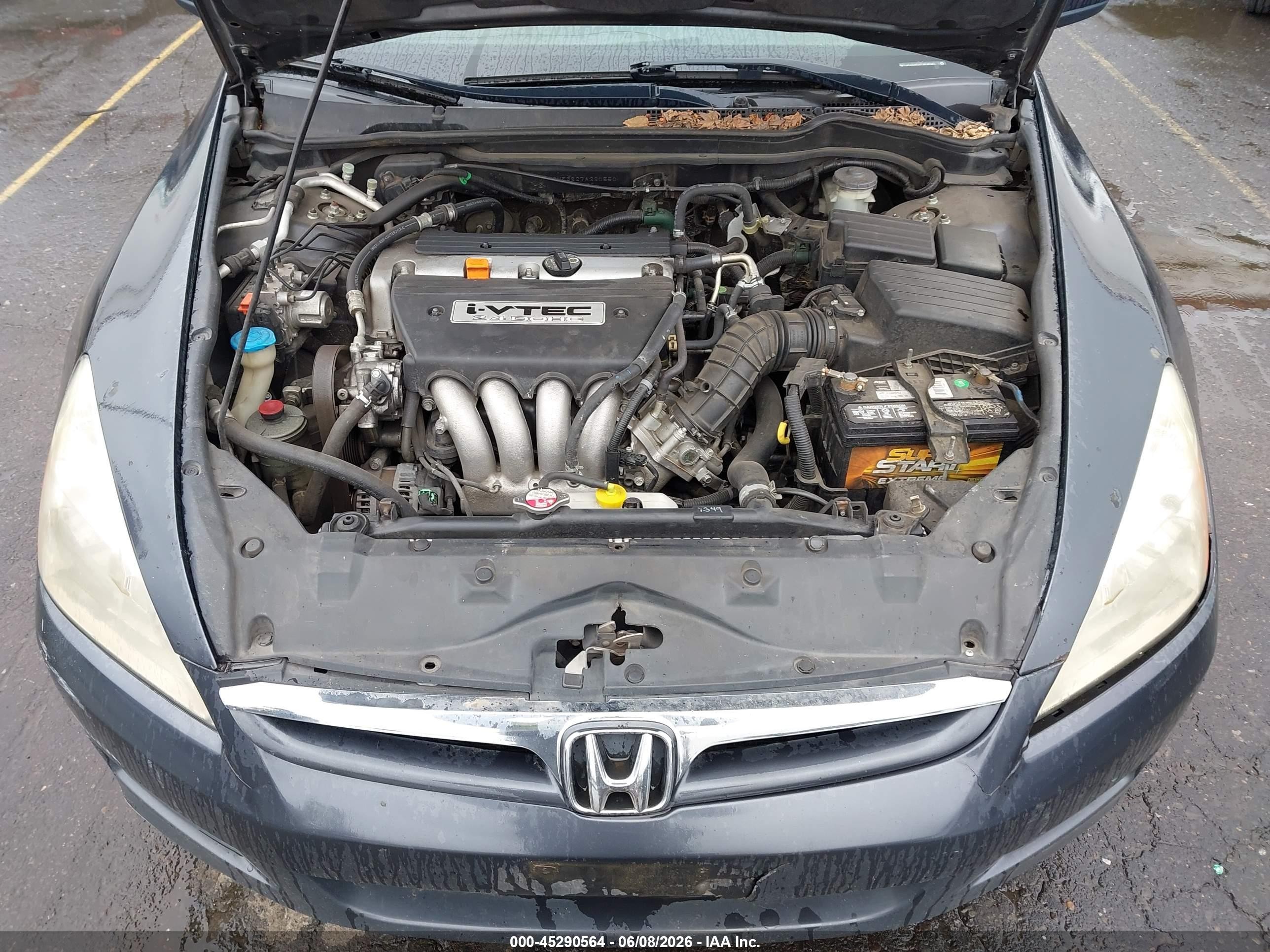 2007 Honda Accord 2.4 Ex Gray vin: 1HGCM56827A220550