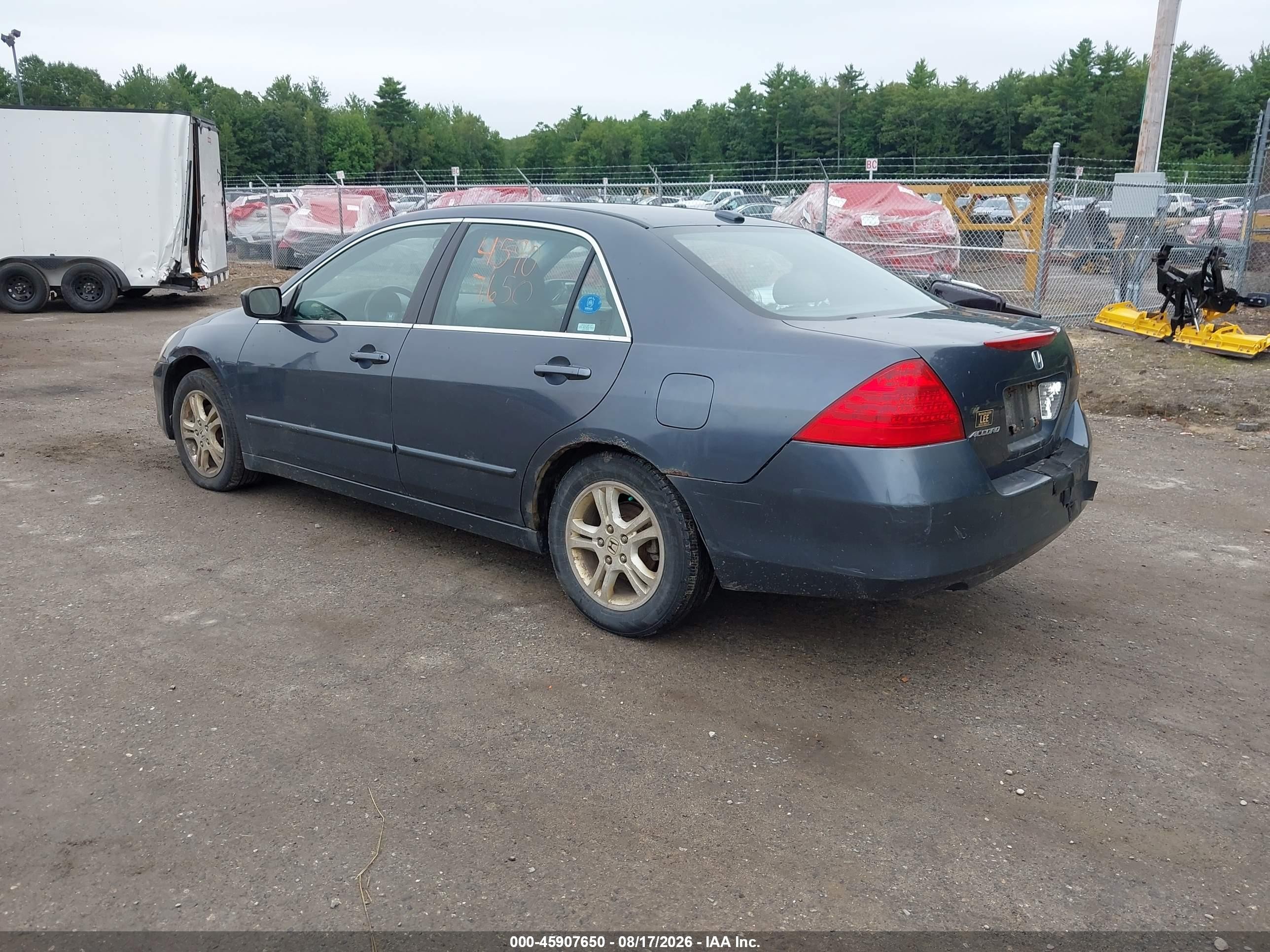2007 Honda Accord 2.4 Ex Серый vin: 1HGCM56827A228745