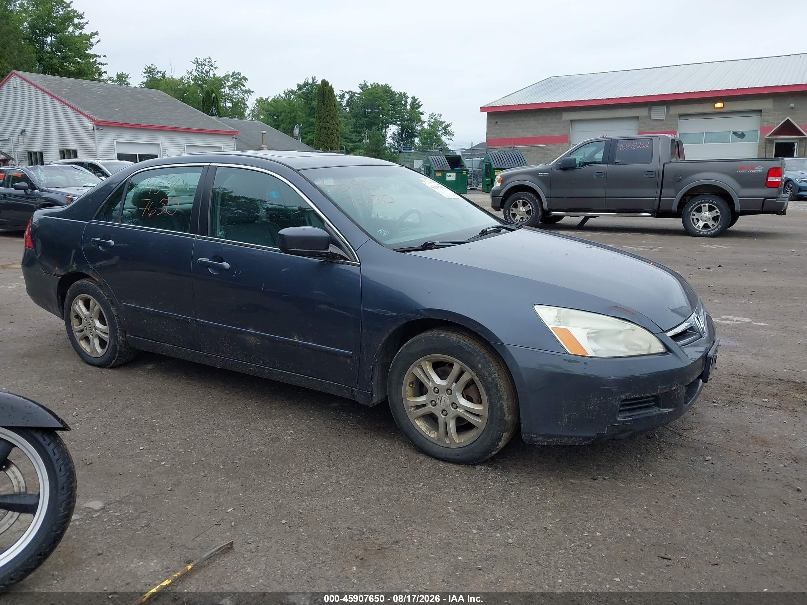 2007 Honda Accord 2.4 Ex Серый vin: 1HGCM56827A228745