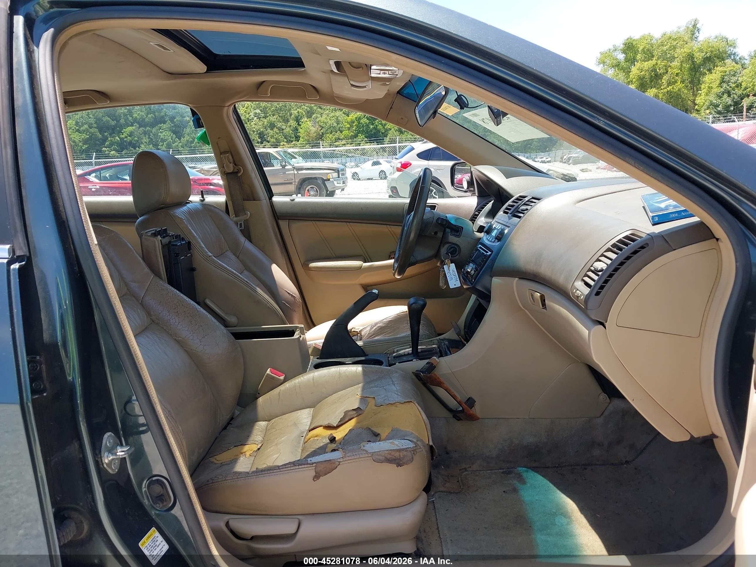 2004 Honda Accord 2.4 Ex Green vin: 1HGCM56834A088104