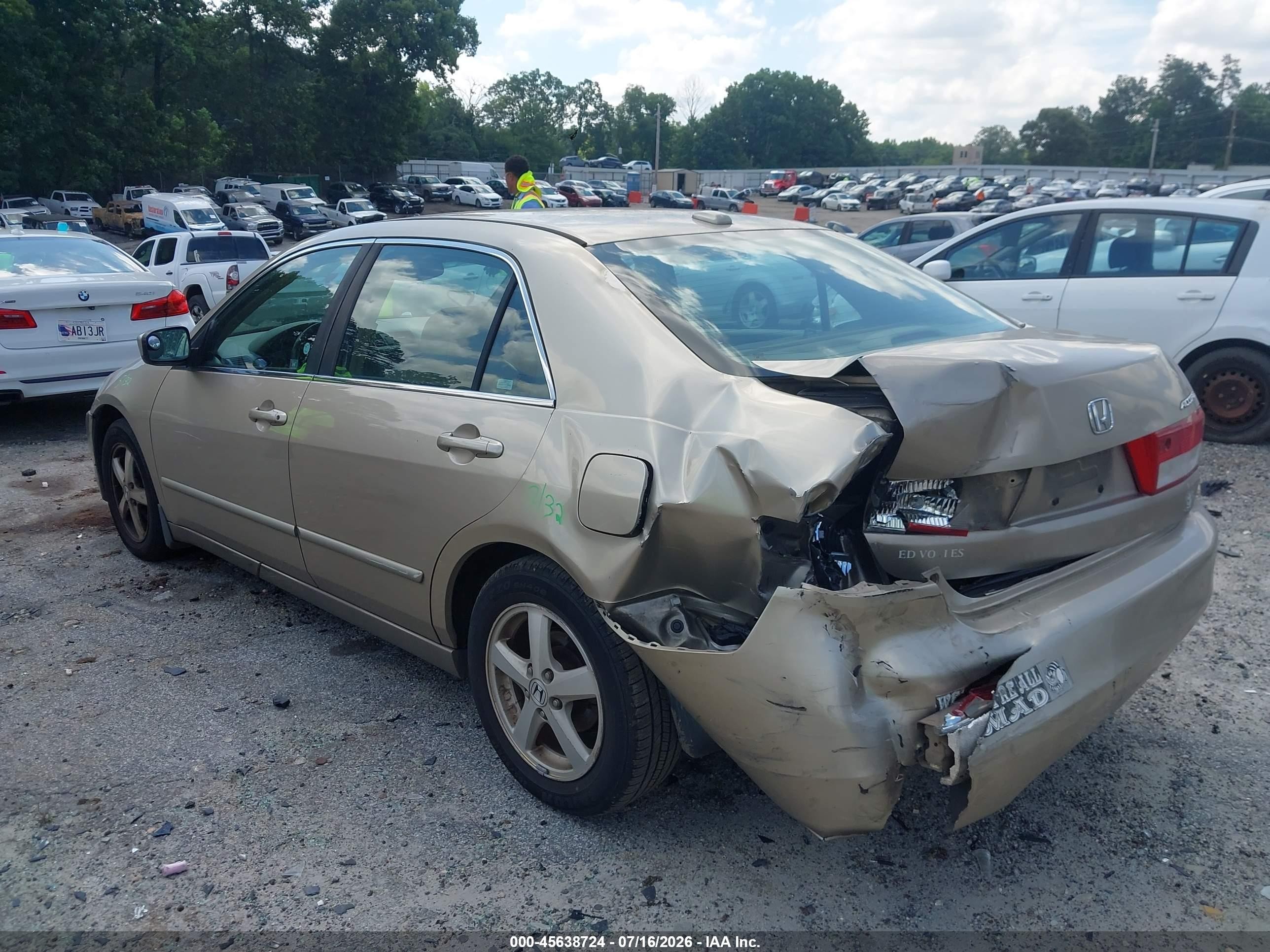 2004 Honda Accord 2.4 Ex Beige vin: 1HGCM56834A107136
