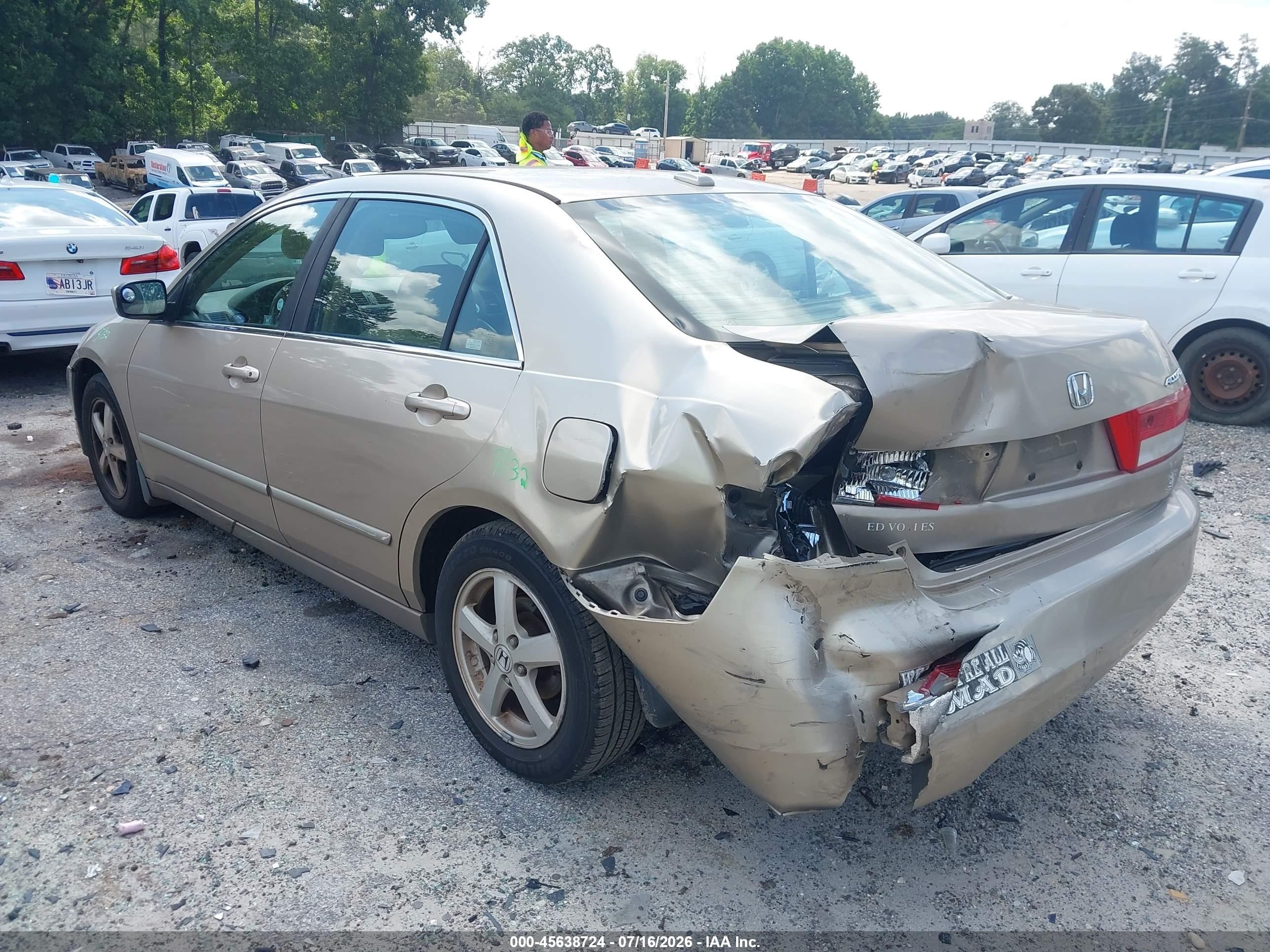 2004 Honda Accord 2.4 Ex Beige vin: 1HGCM56834A107136