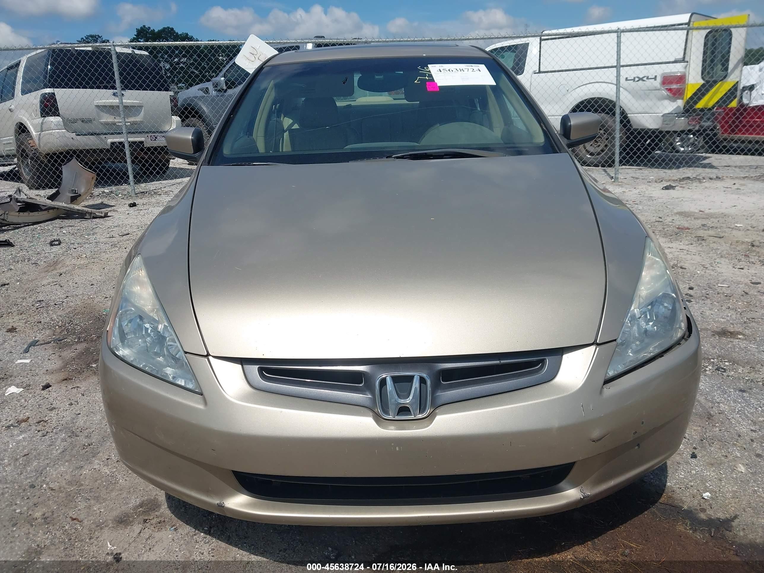 2004 Honda Accord 2.4 Ex Beige vin: 1HGCM56834A107136