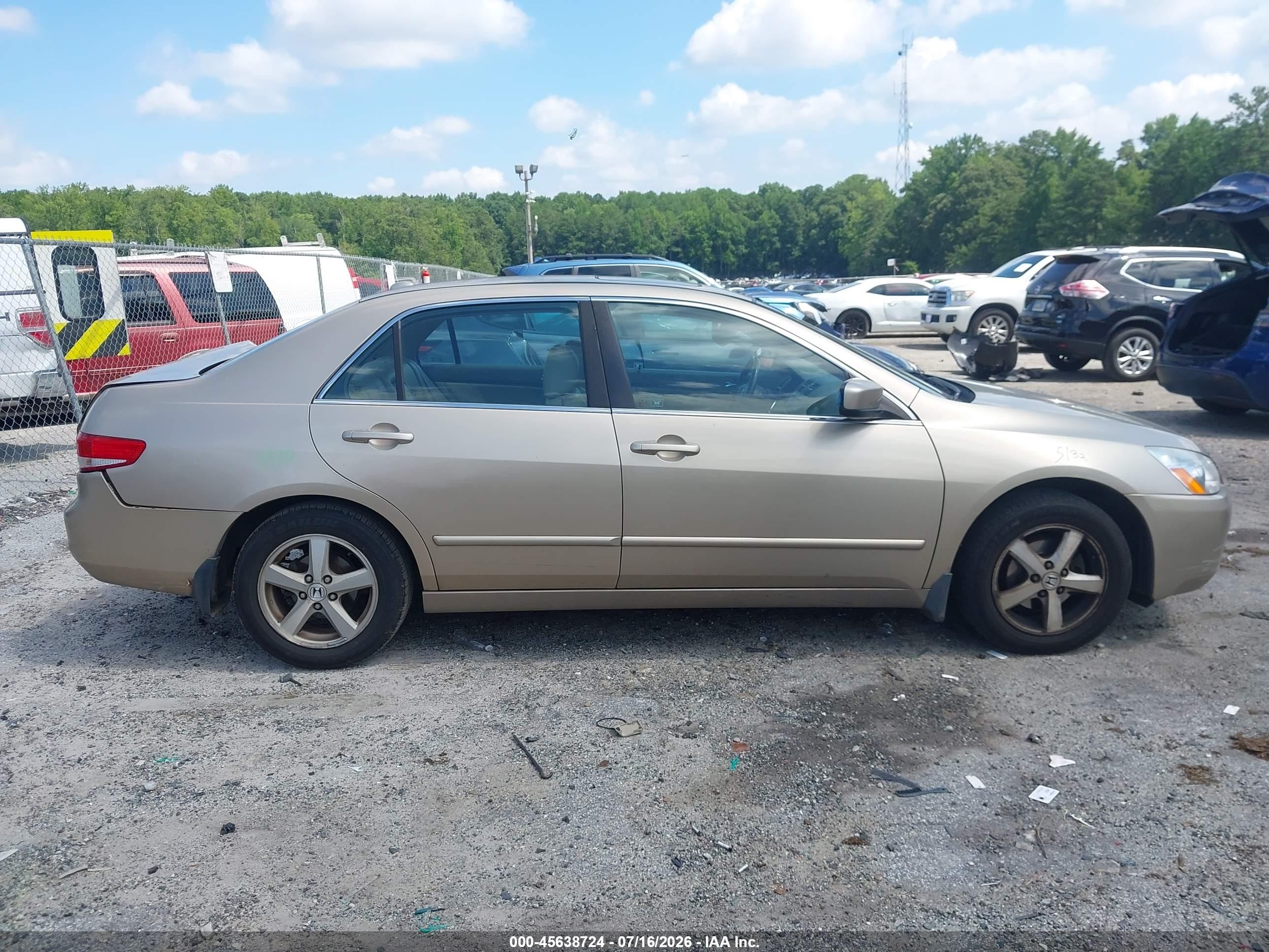 2004 Honda Accord 2.4 Ex Beige vin: 1HGCM56834A107136