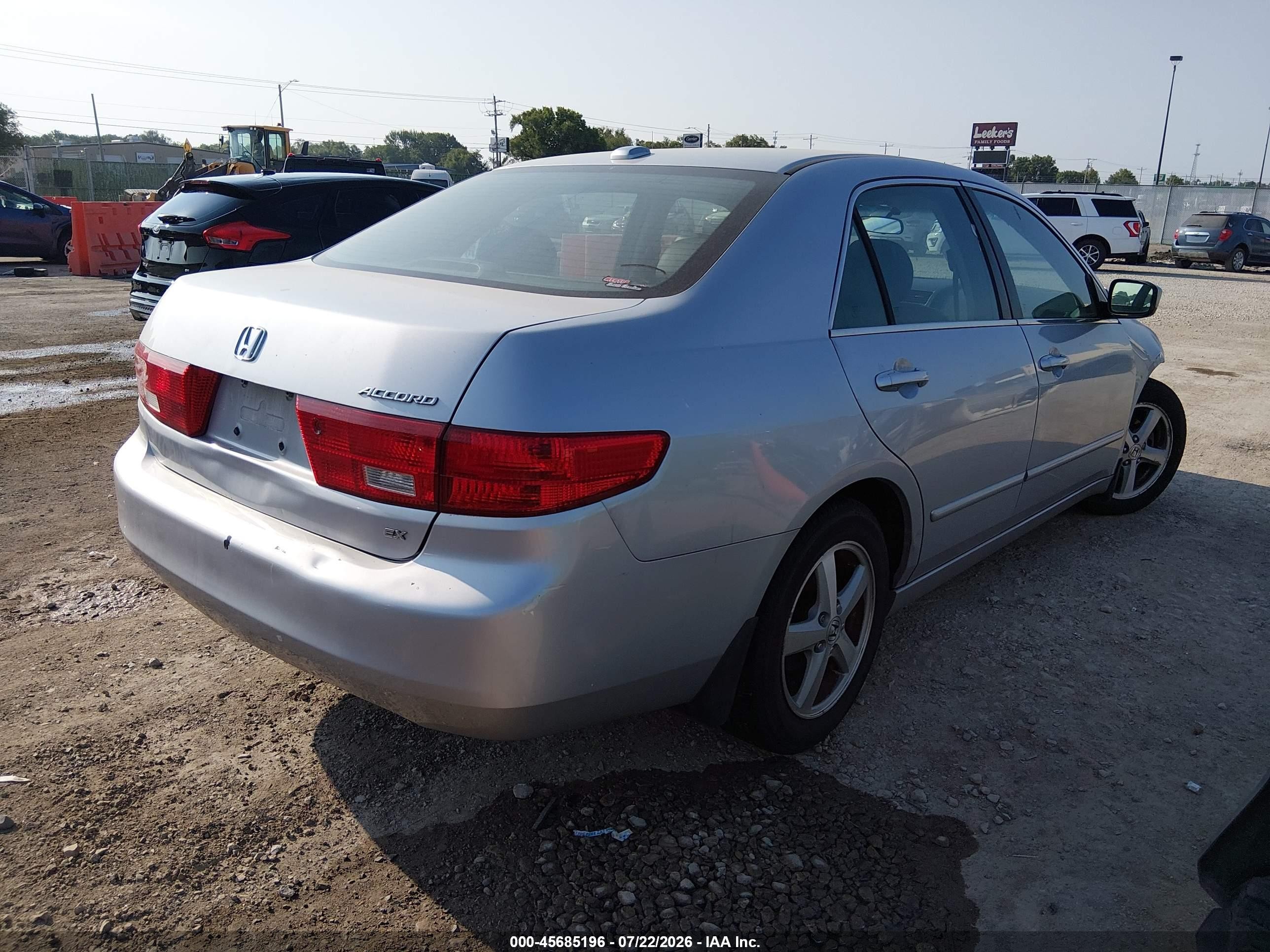 2005 Honda Accord 2.4 Ex Gray vin: 1HGCM56835A032066
