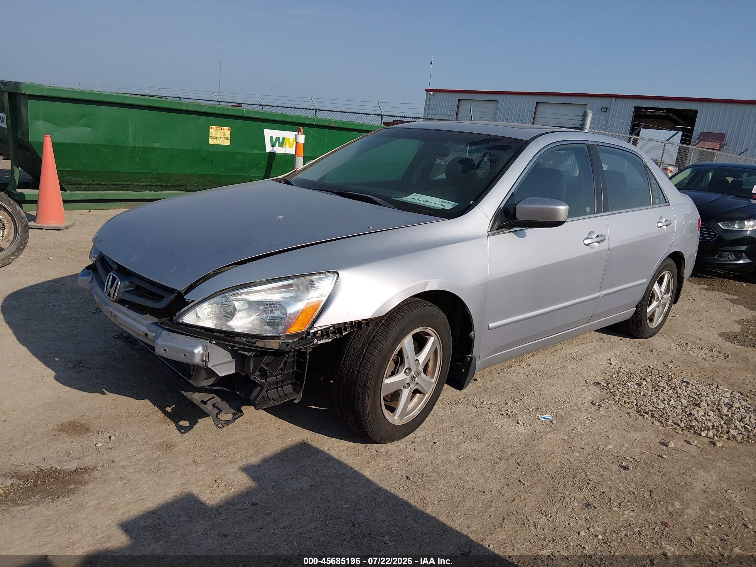 2005 Honda Accord 2.4 Ex Gray vin: 1HGCM56835A032066