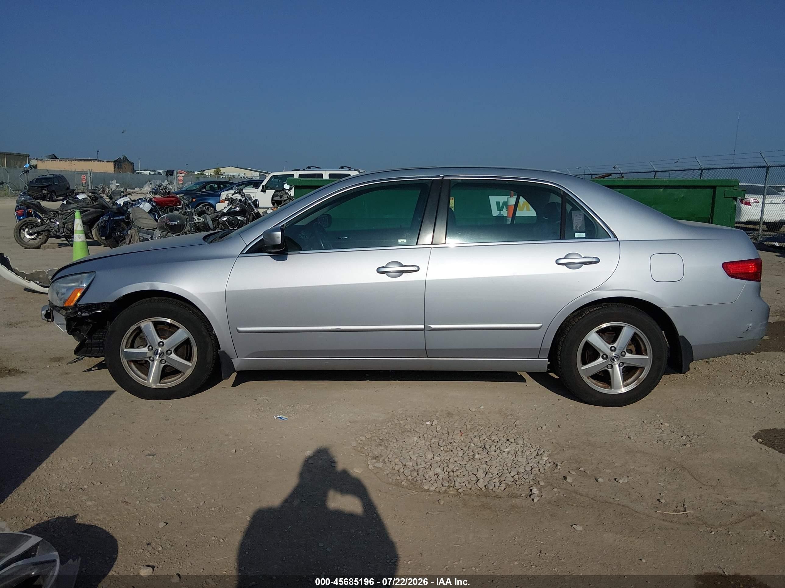2005 Honda Accord 2.4 Ex Gray vin: 1HGCM56835A032066