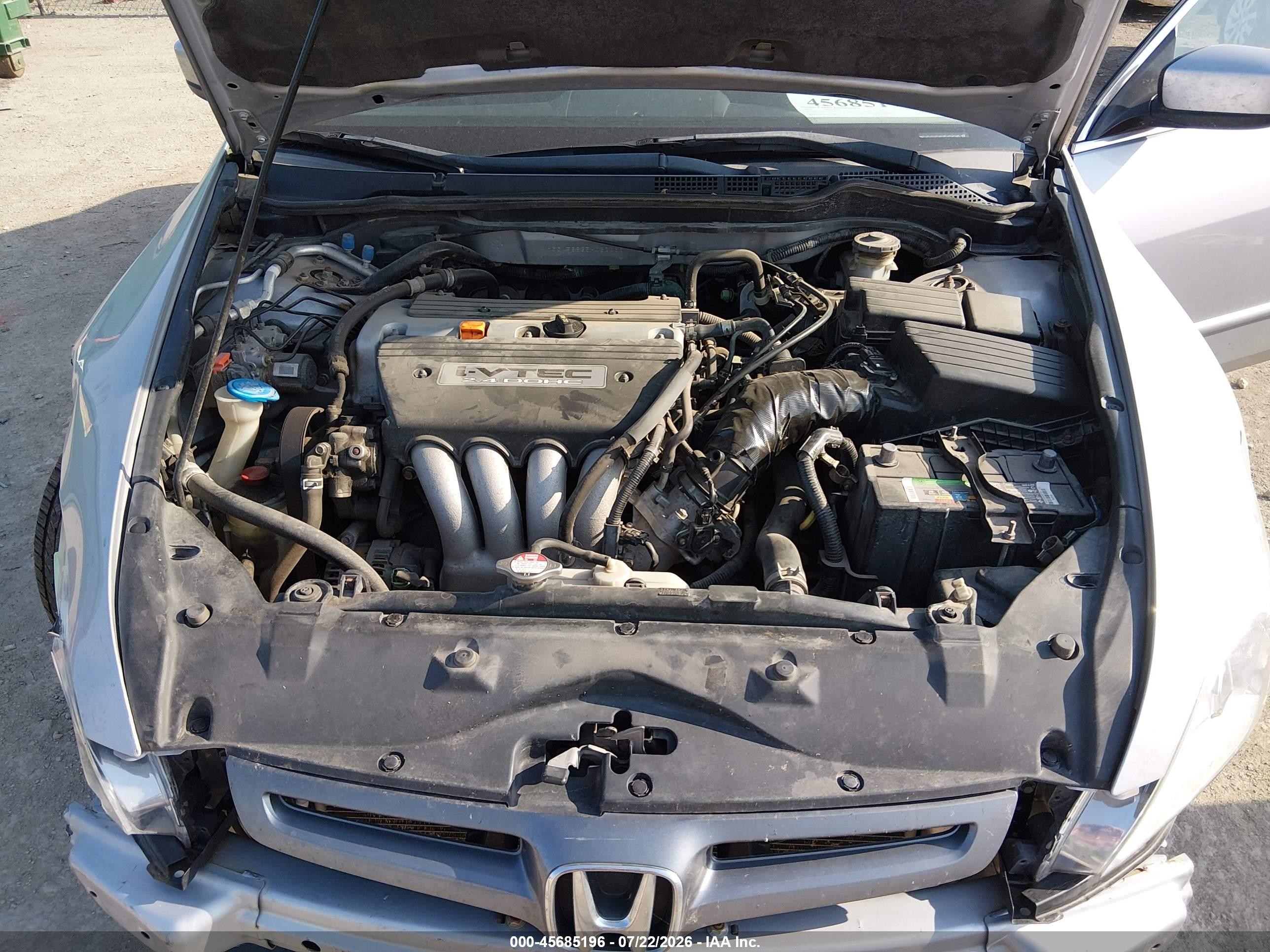 2005 Honda Accord 2.4 Ex Gray vin: 1HGCM56835A032066