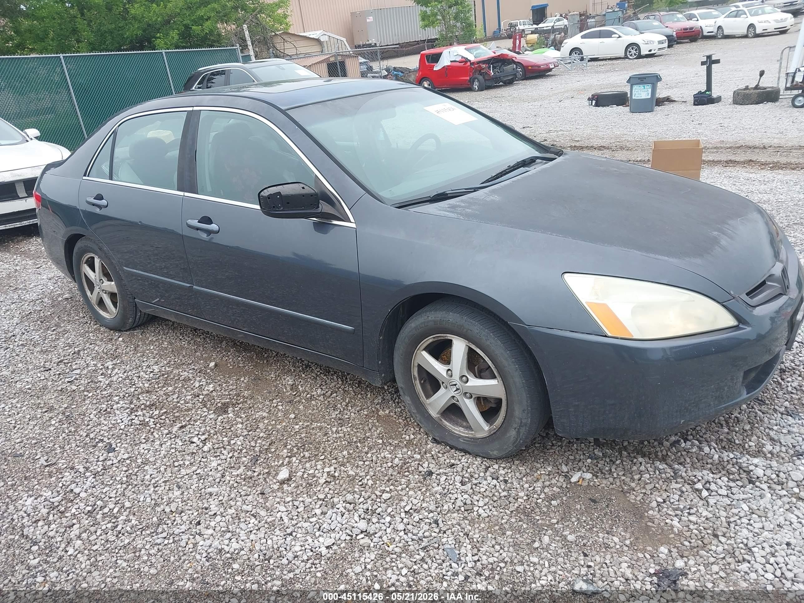 2005 Honda Accord 2.4 Ex Gray vin: 1HGCM56835A049448