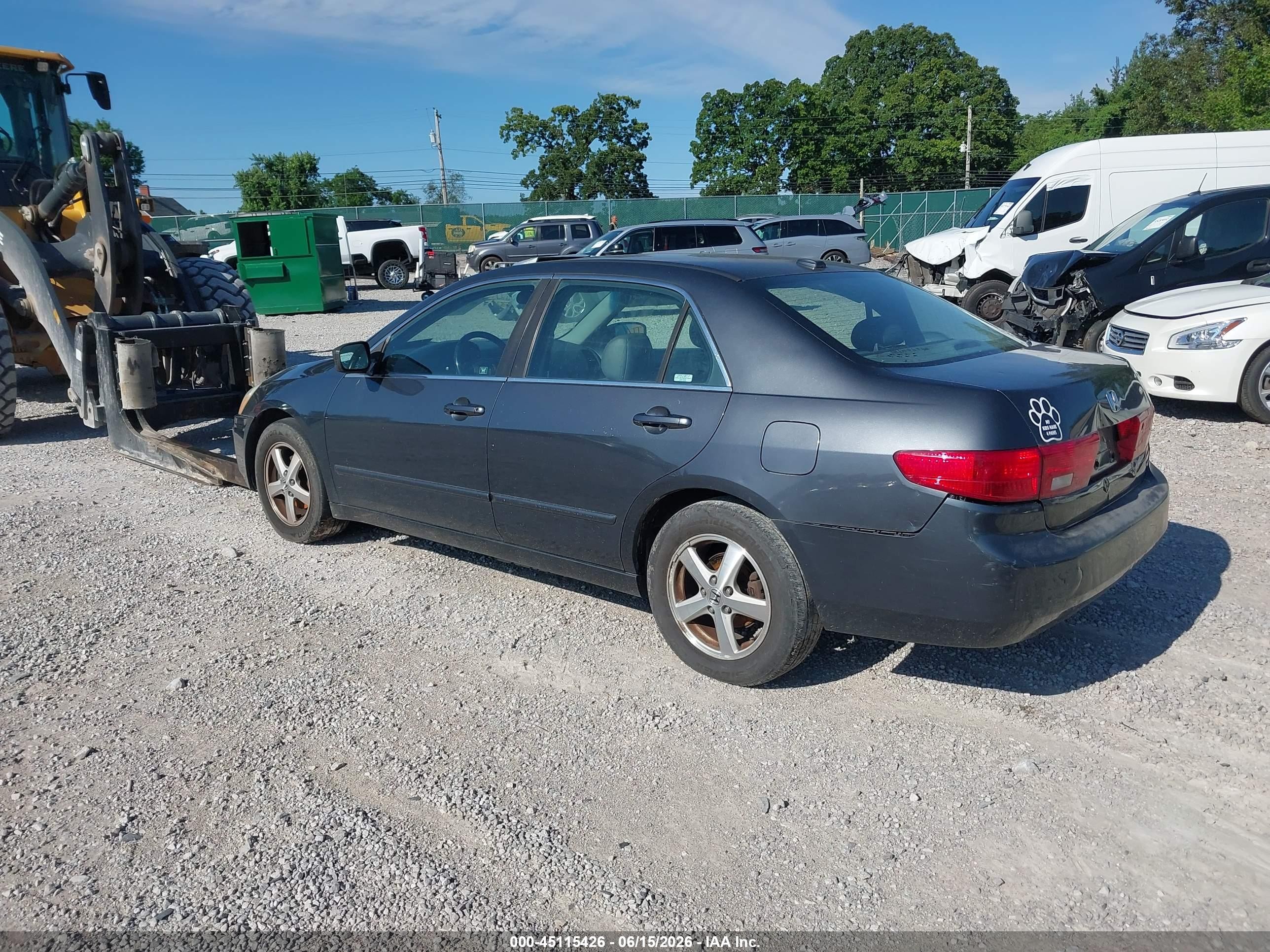 2005 Honda Accord 2.4 Ex Gray vin: 1HGCM56835A049448
