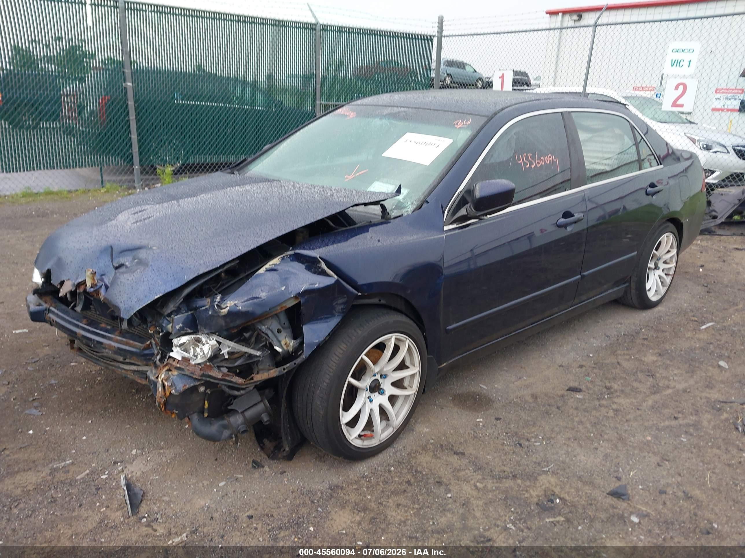 2006 Honda Accord 2.4 Ex Blue vin: 1HGCM56836A017889