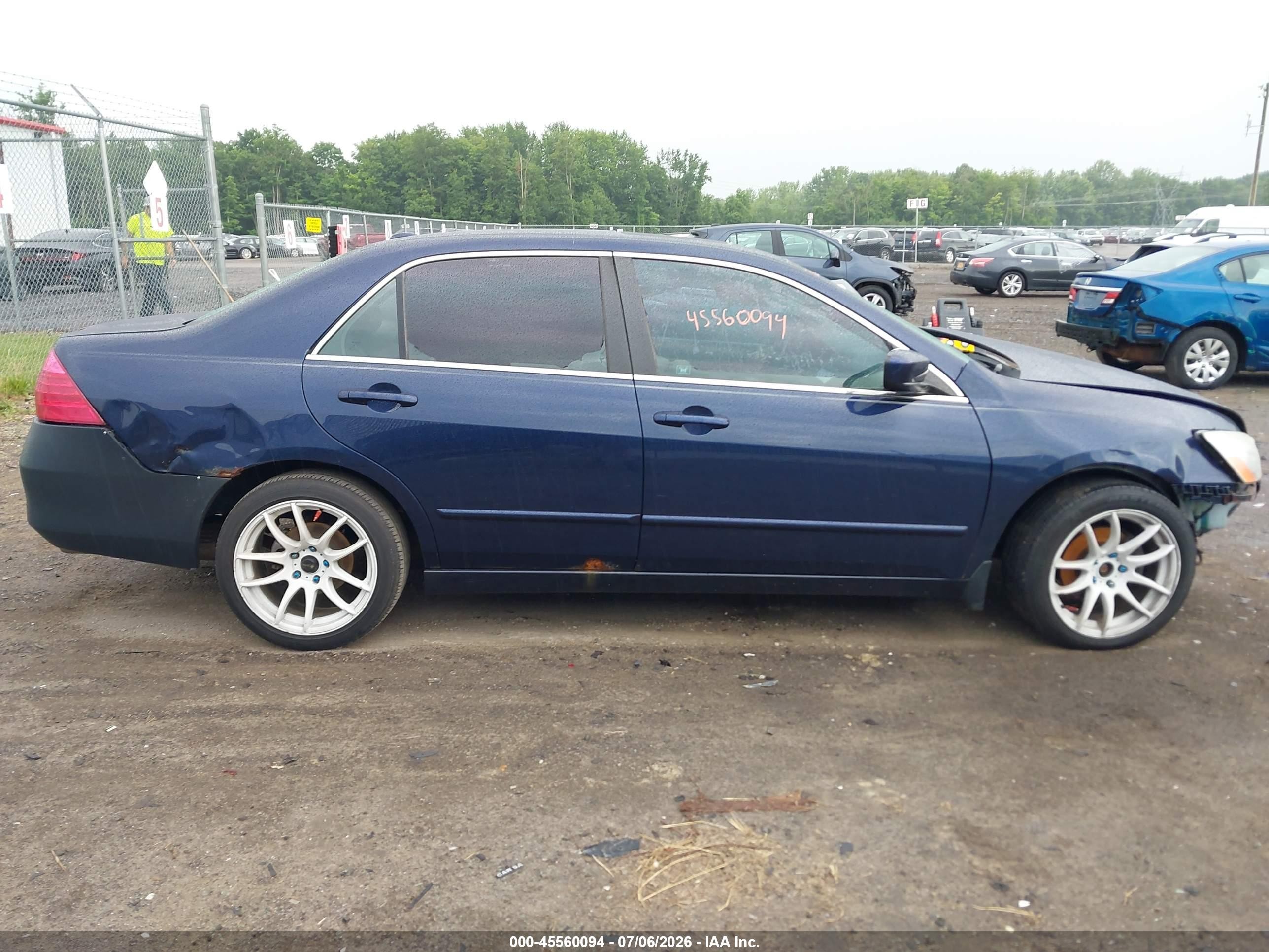 2006 Honda Accord 2.4 Ex Blue vin: 1HGCM56836A017889