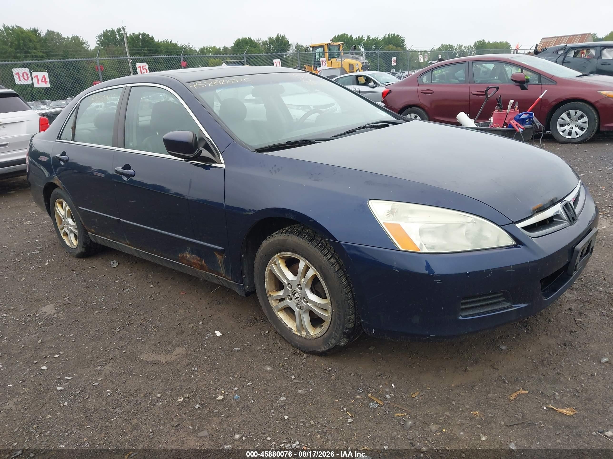2006 Honda Accord Ex Синий vin: 1HGCM56836A033316