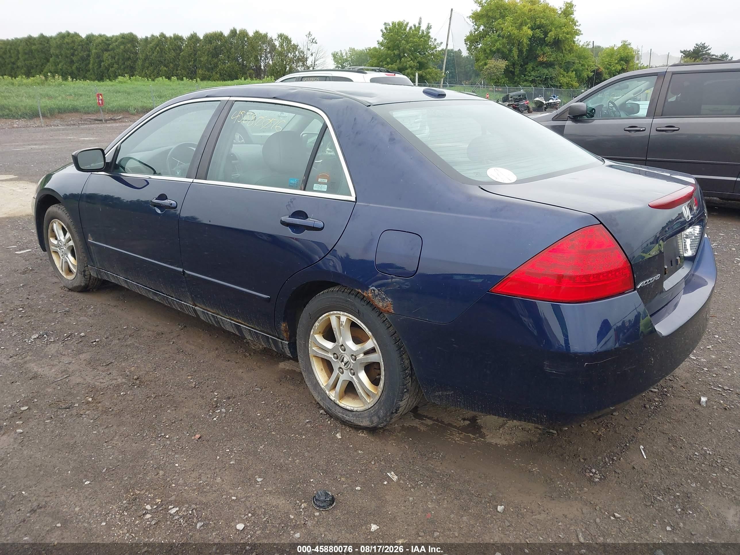 2006 Honda Accord Ex Синий vin: 1HGCM56836A033316
