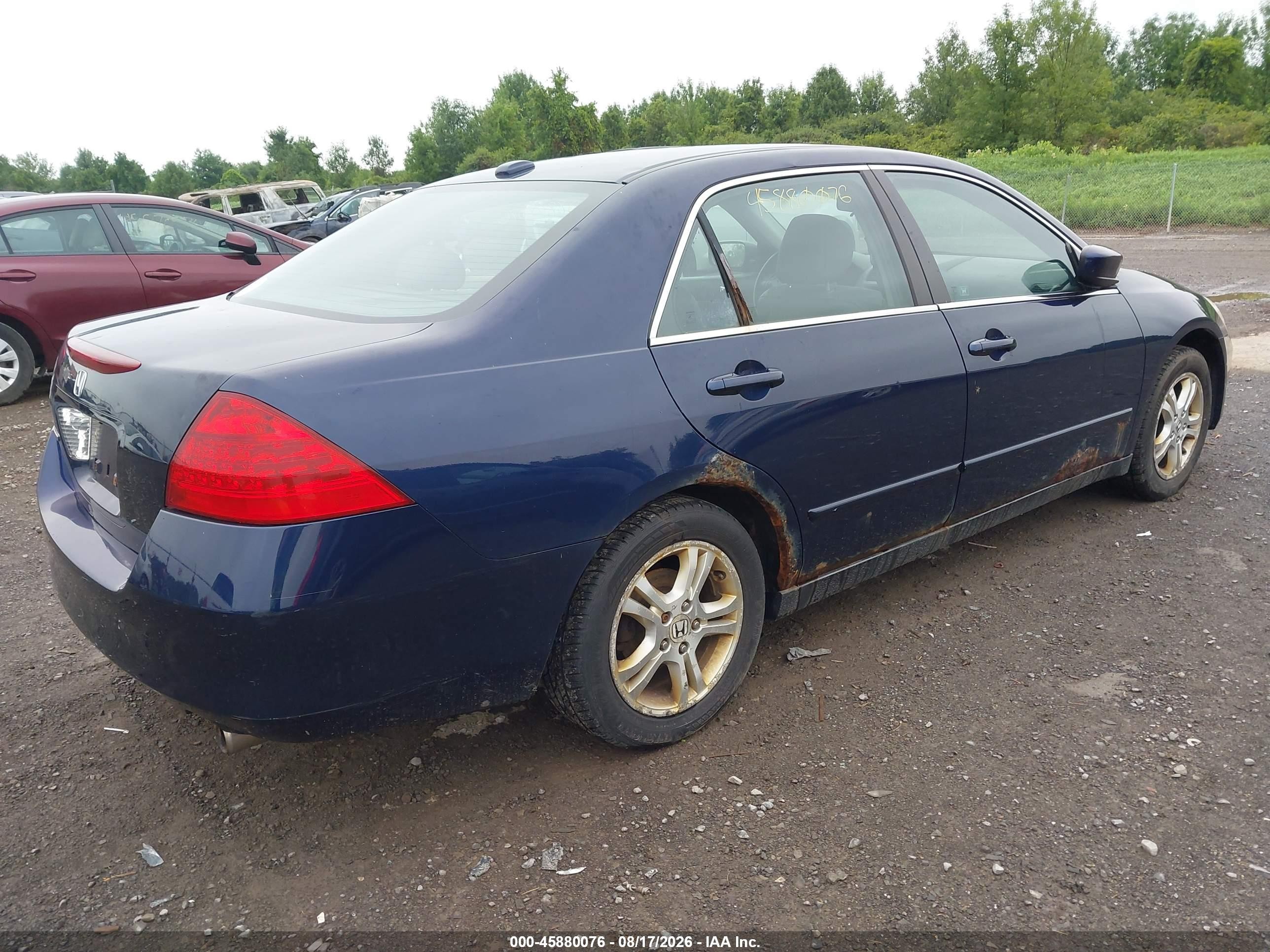 2006 Honda Accord Ex Синий vin: 1HGCM56836A033316