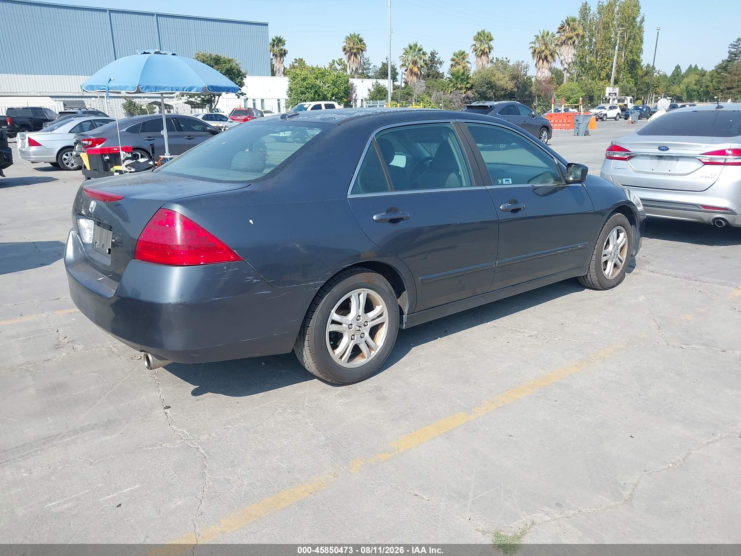 2006 Honda Accord 2.4 Ex Серый vin: 1HGCM56836A133531