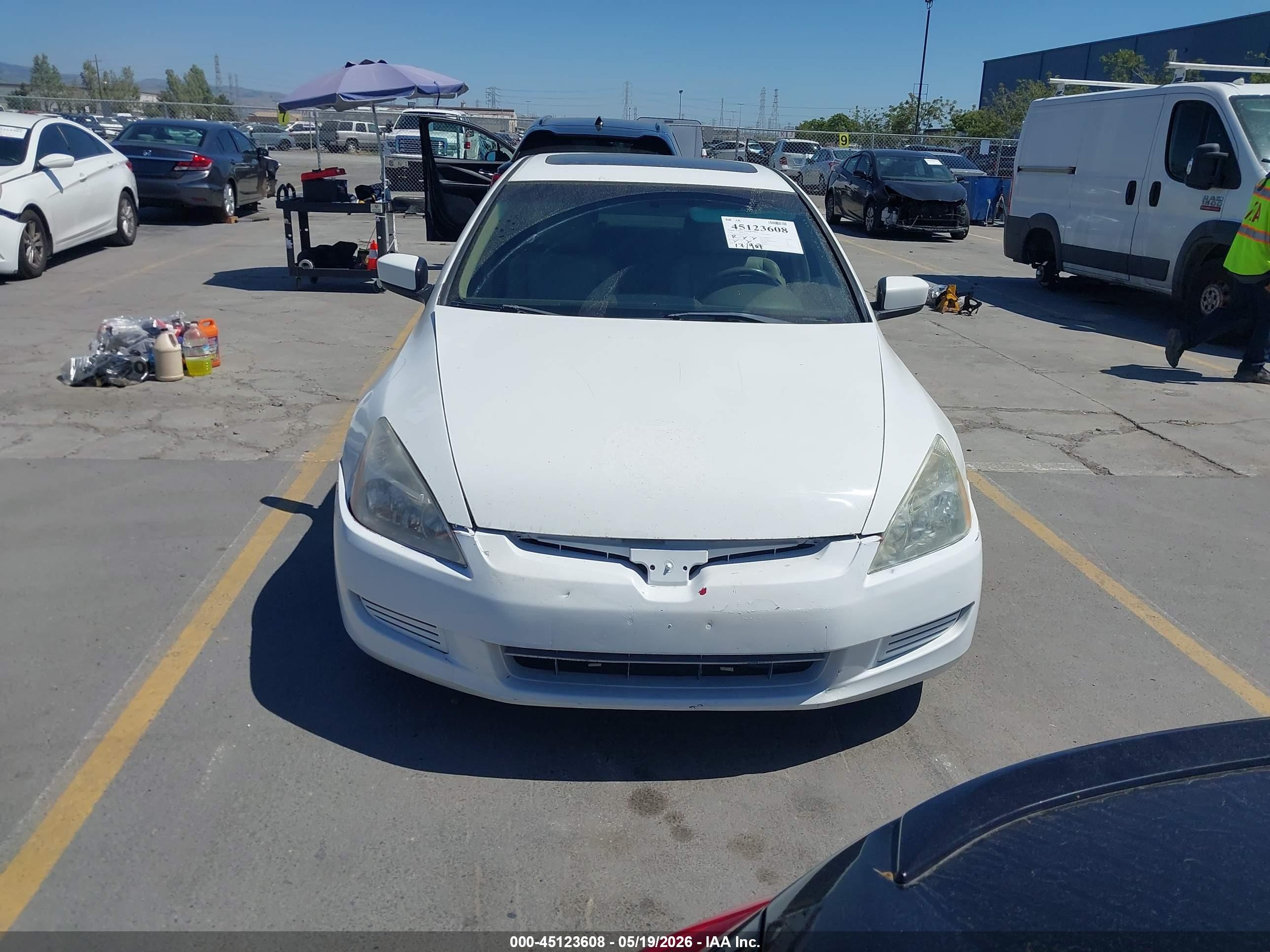 2006 Honda Accord 2.4 Ex White vin: 1HGCM56836A147252