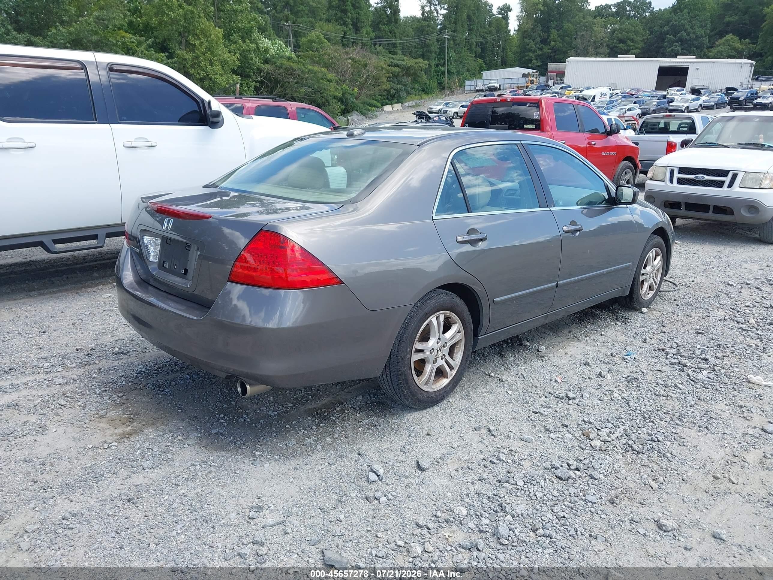2006 Honda Accord 2.4 Ex Gray vin: 1HGCM56836A151902