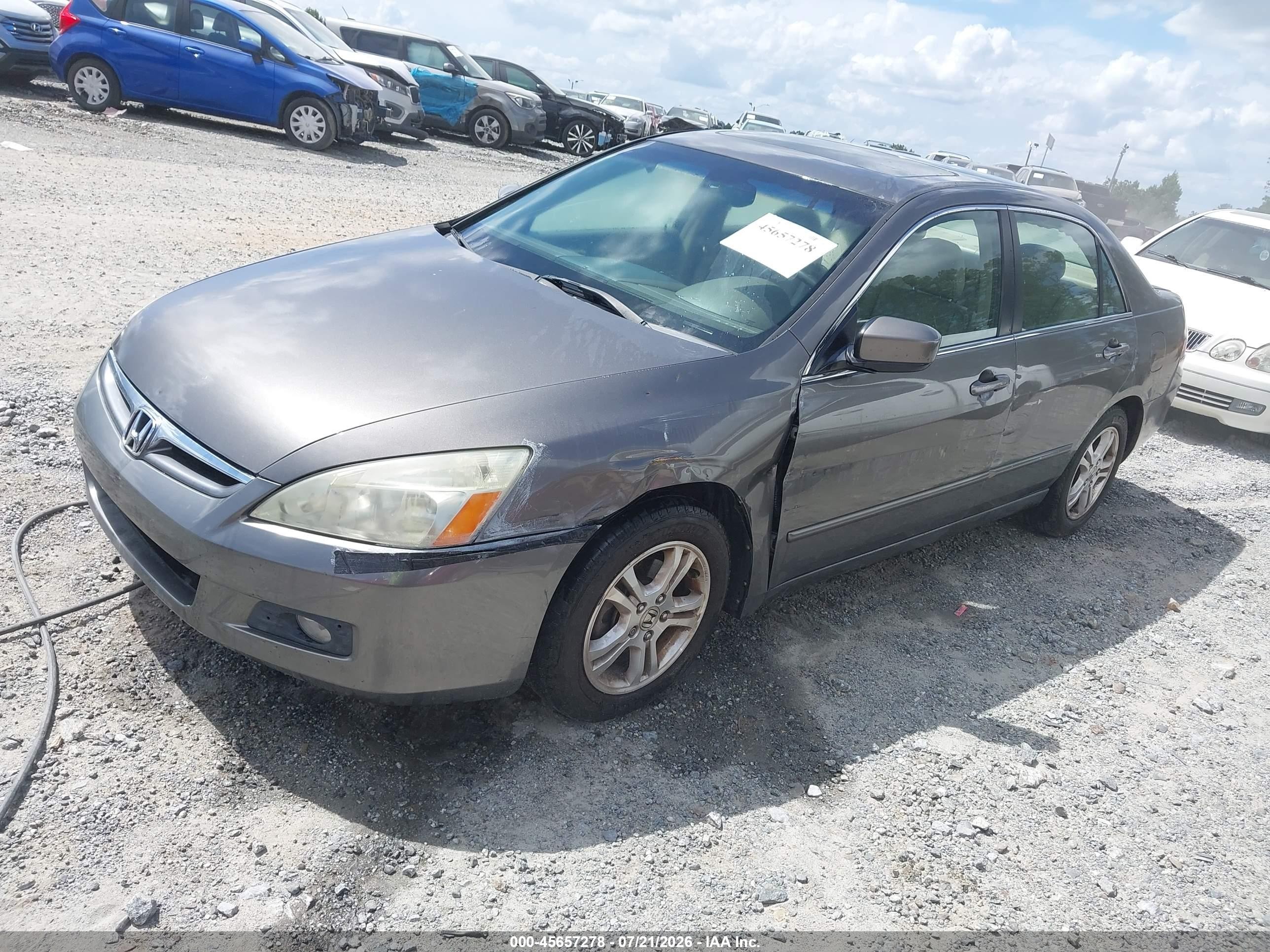 2006 Honda Accord 2.4 Ex Gray vin: 1HGCM56836A151902