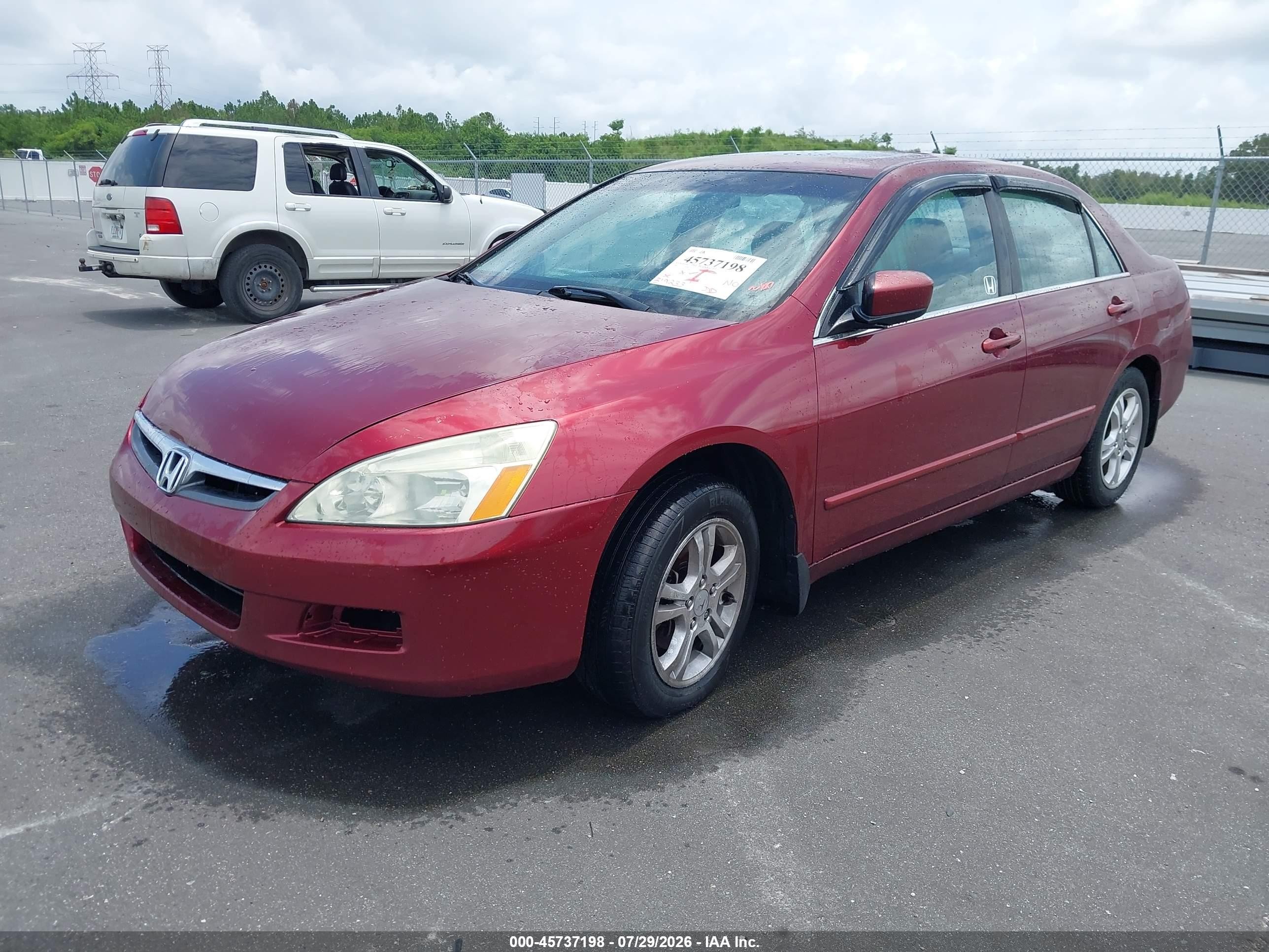 2006 Honda Accord 2.4 Ex Red vin: 1HGCM56836A181868