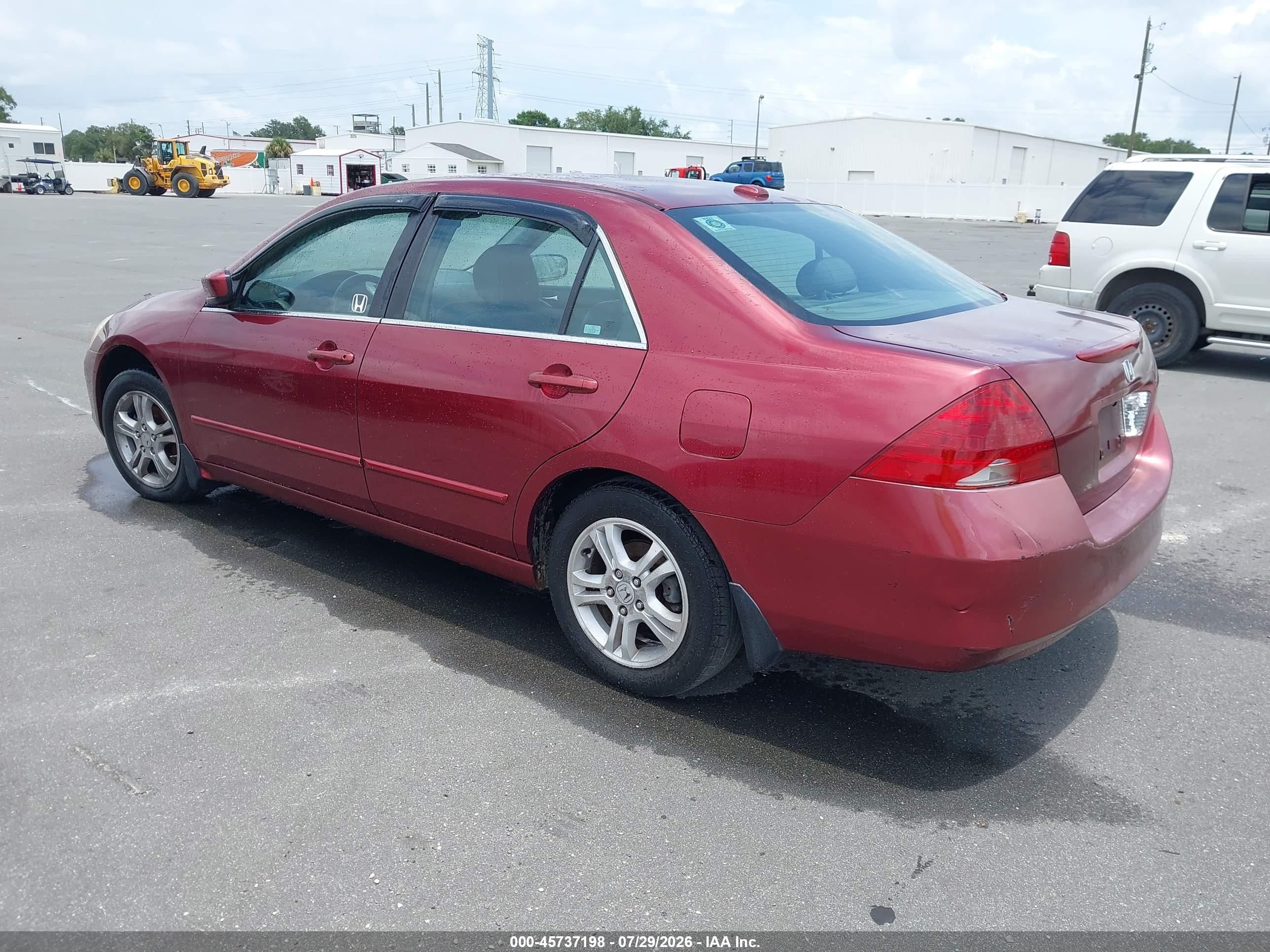 2006 Honda Accord 2.4 Ex Red vin: 1HGCM56836A181868