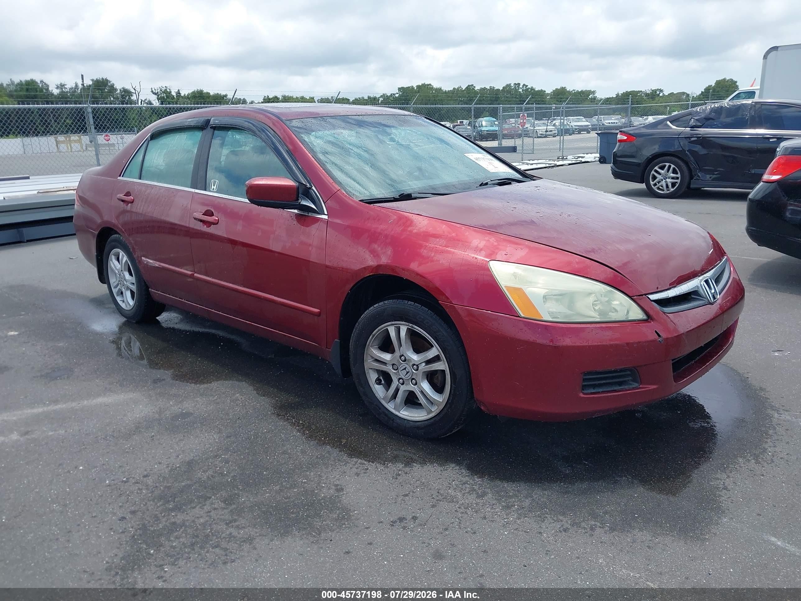 2006 Honda Accord 2.4 Ex Red vin: 1HGCM56836A181868