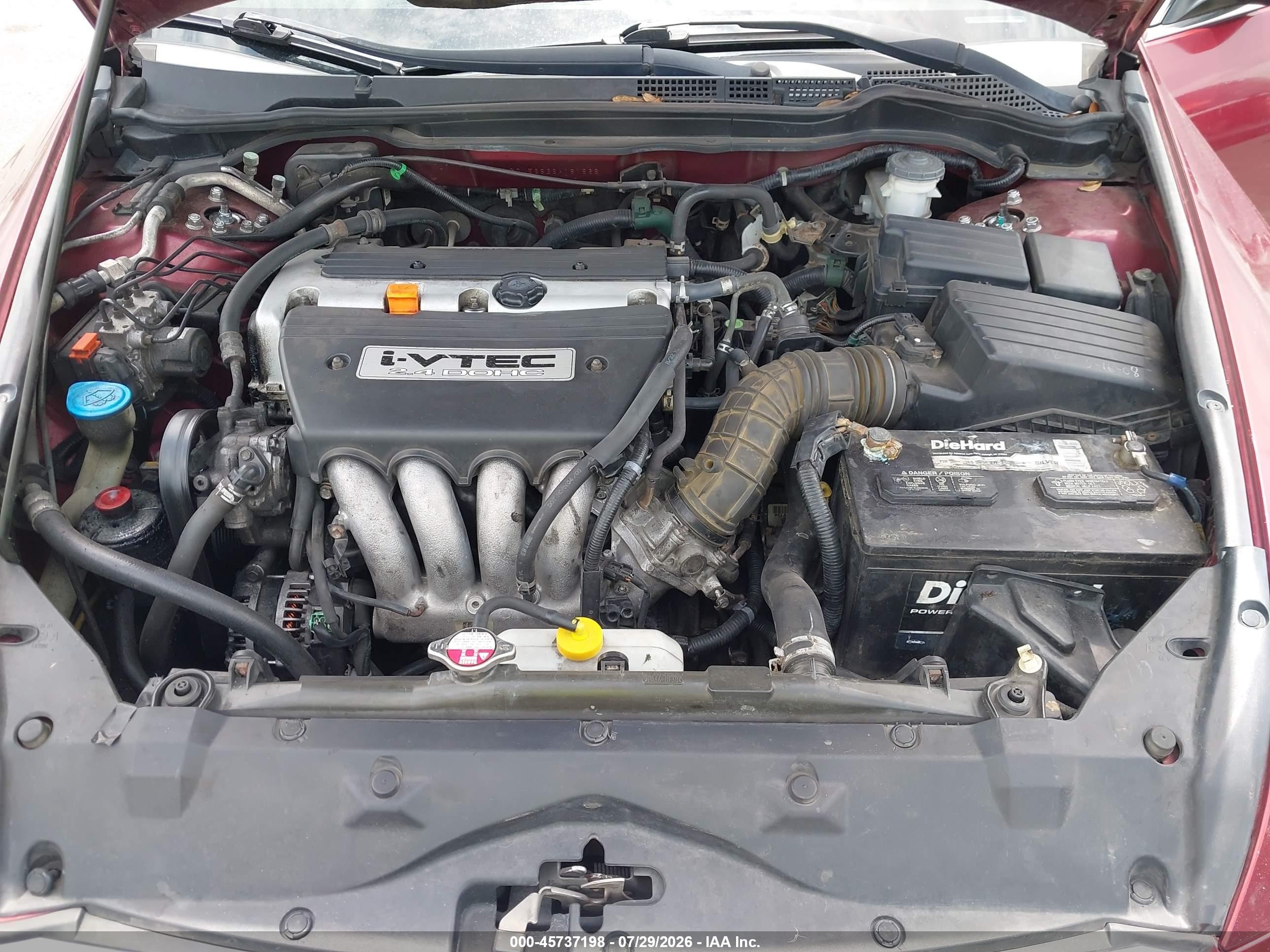 2006 Honda Accord 2.4 Ex Red vin: 1HGCM56836A181868