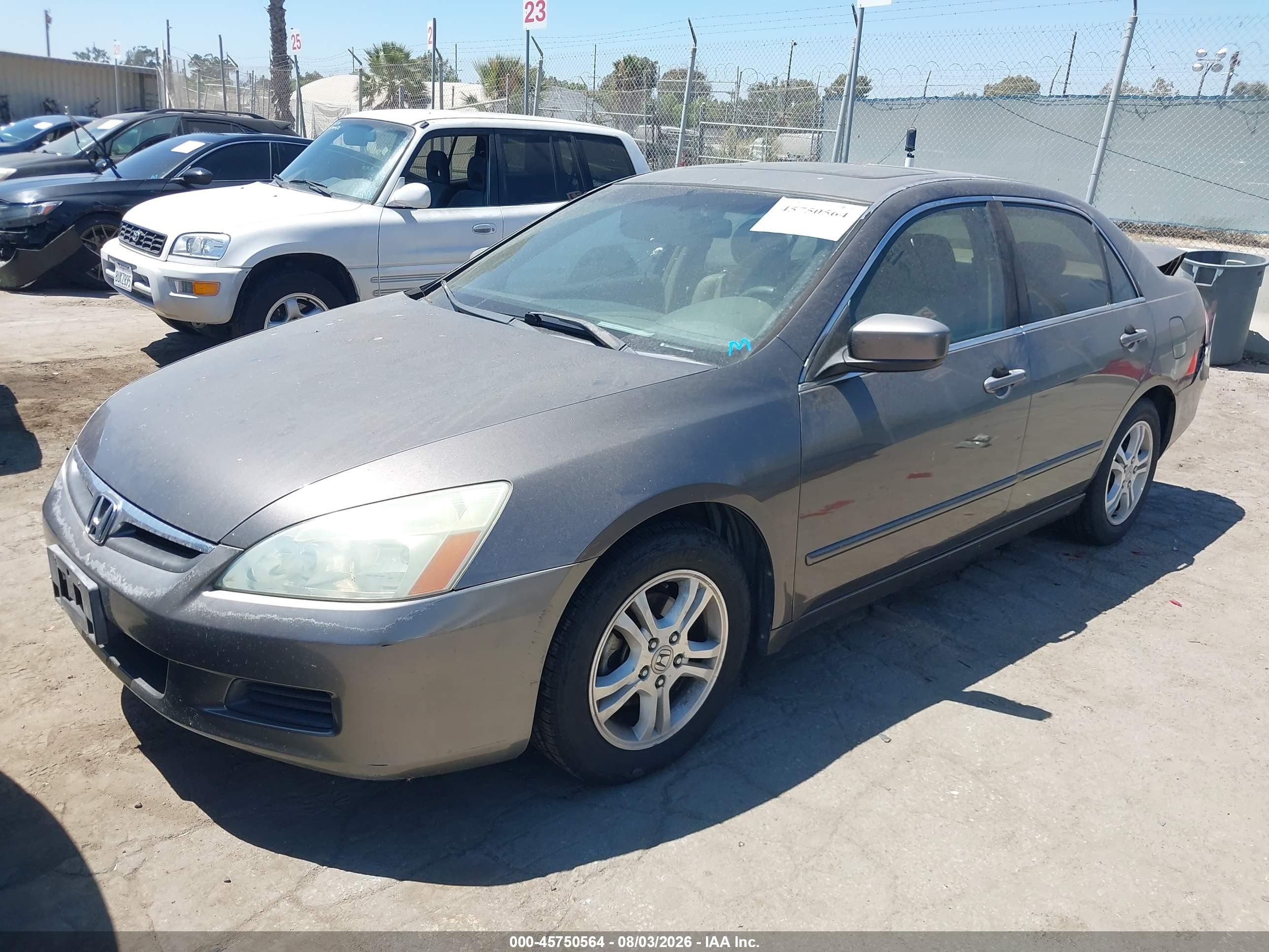 2006 Honda Accord 2.4 Ex Gray vin: 1HGCM56836A185306