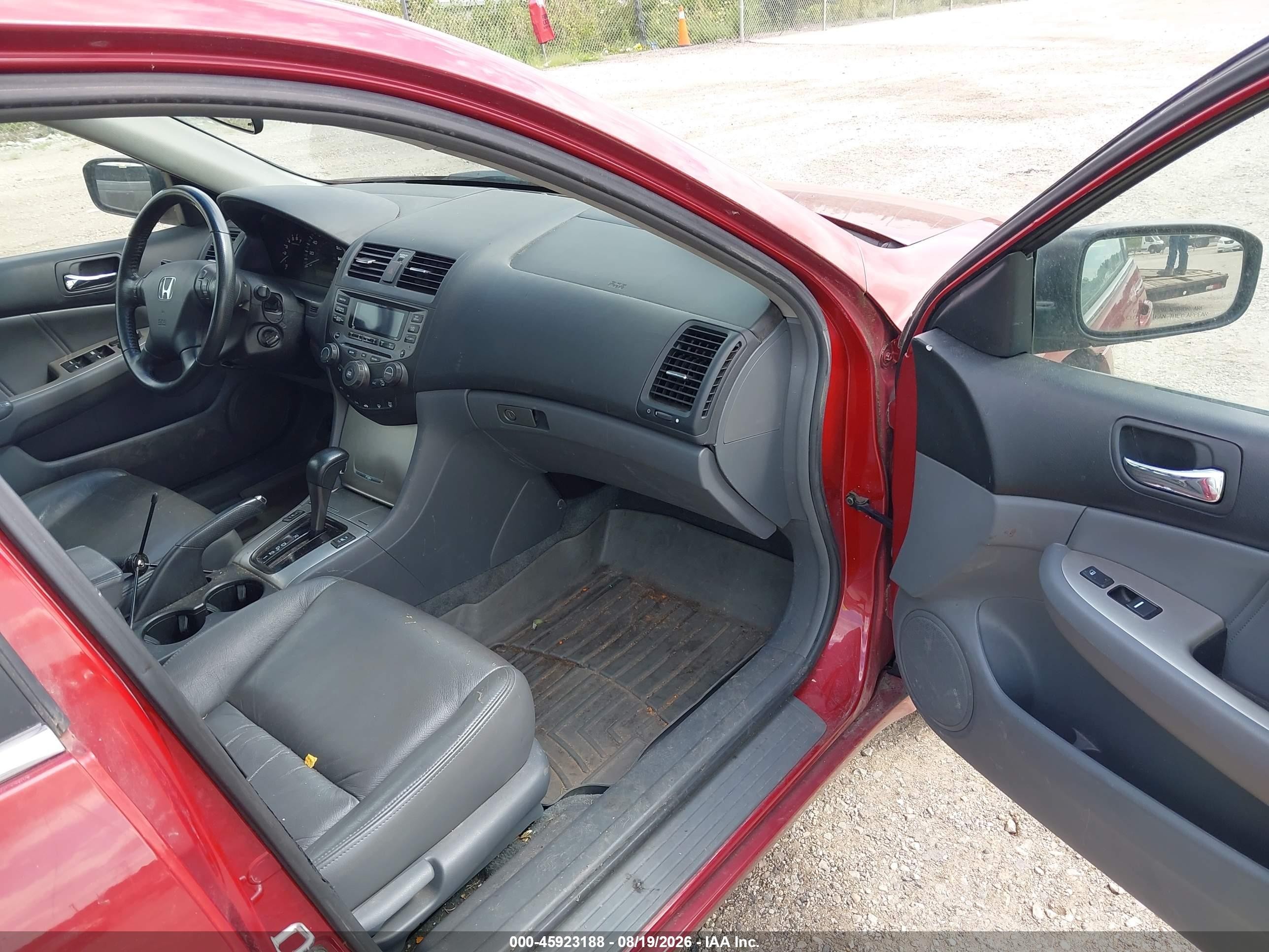 2007 Honda Accord 2.4 Ex Red vin: 1HGCM56837A021250