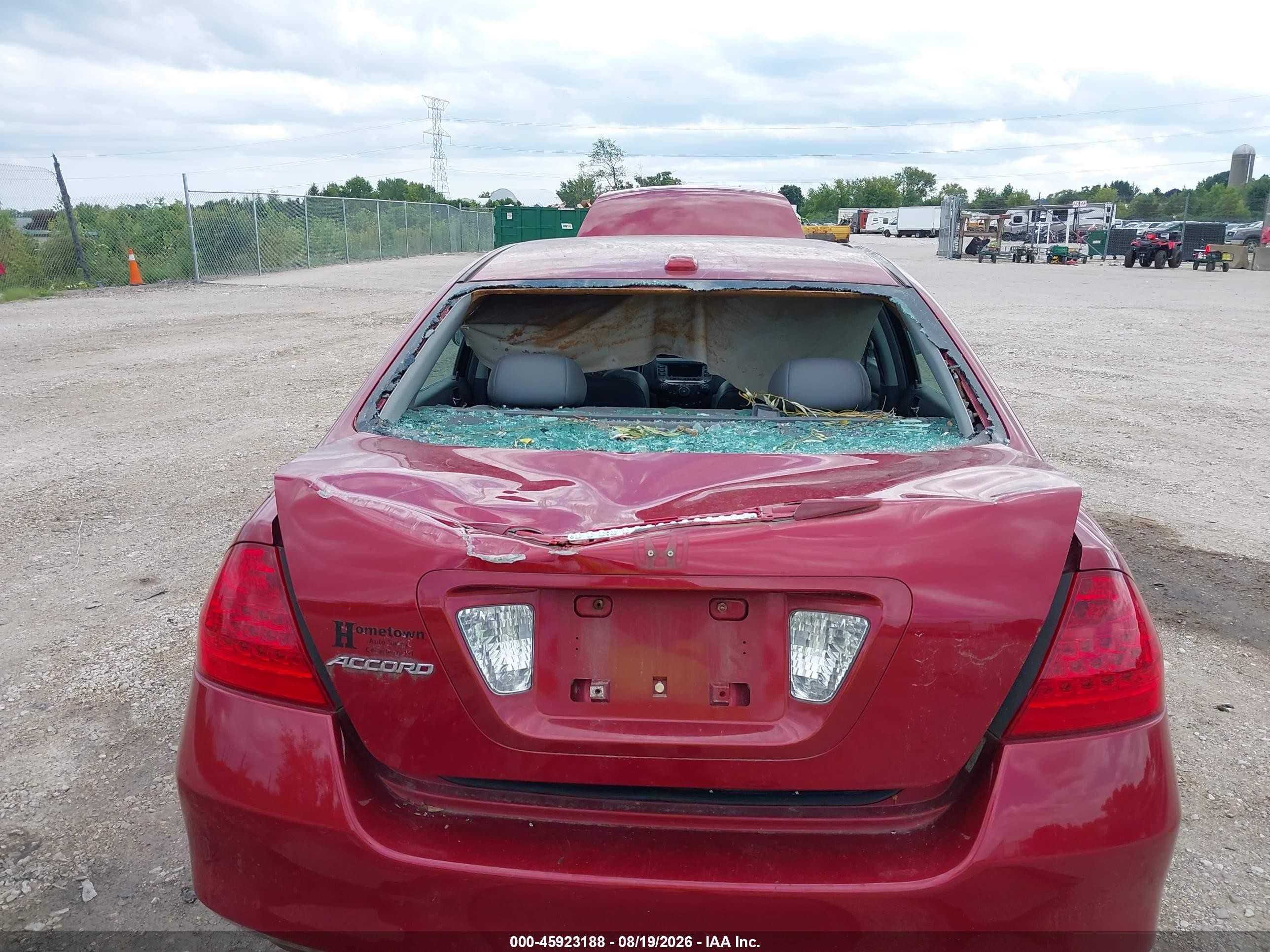 2007 Honda Accord 2.4 Ex Red vin: 1HGCM56837A021250