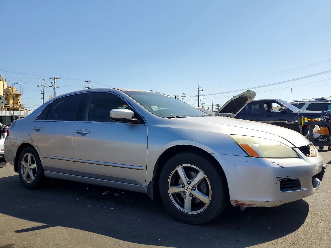 2007 Honda Accord Ex Silver vin: 1HGCM56837A032930