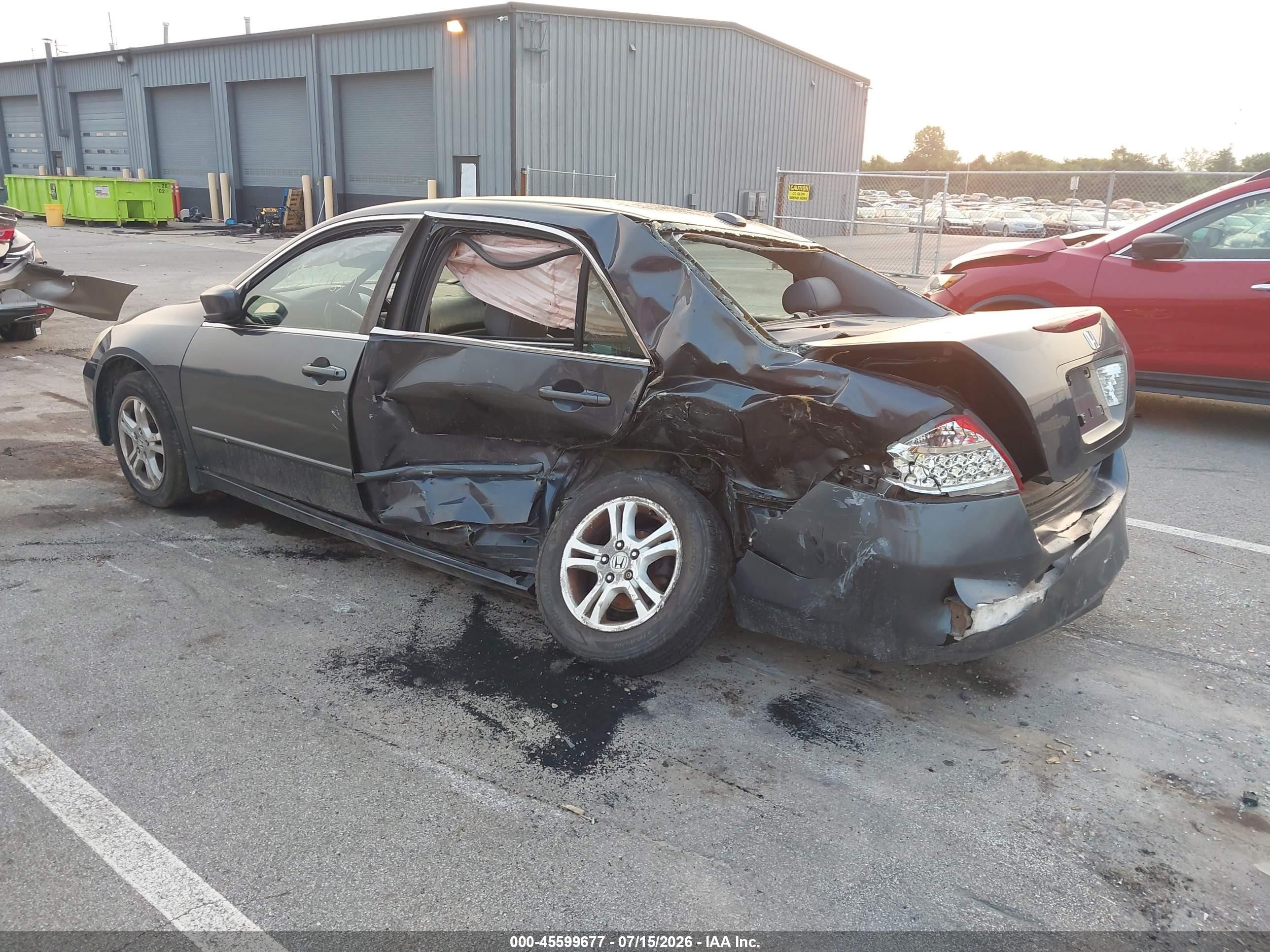 2007 Honda Accord 2.4 Ex Gray vin: 1HGCM56837A039912