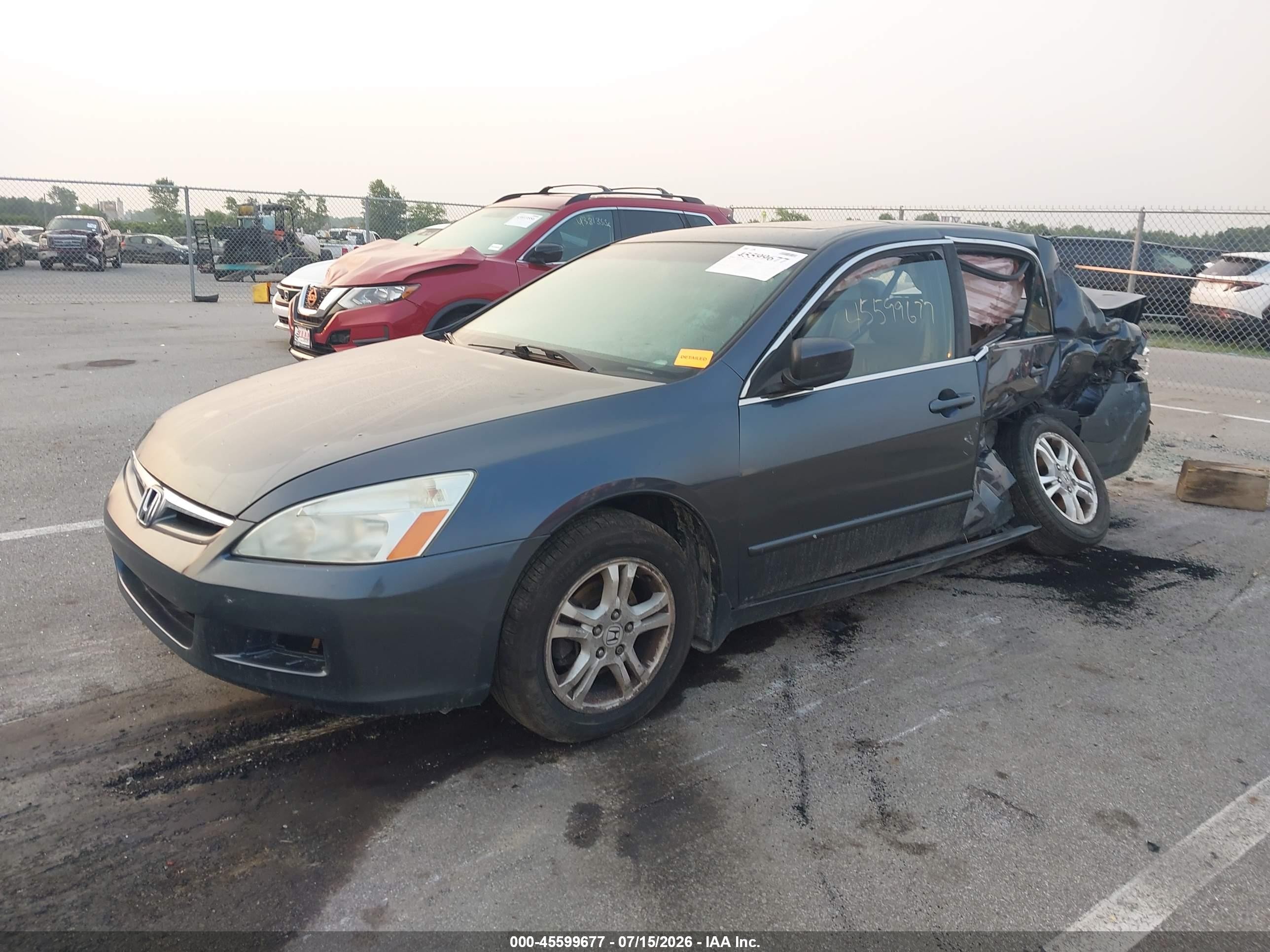 2007 Honda Accord 2.4 Ex Gray vin: 1HGCM56837A039912