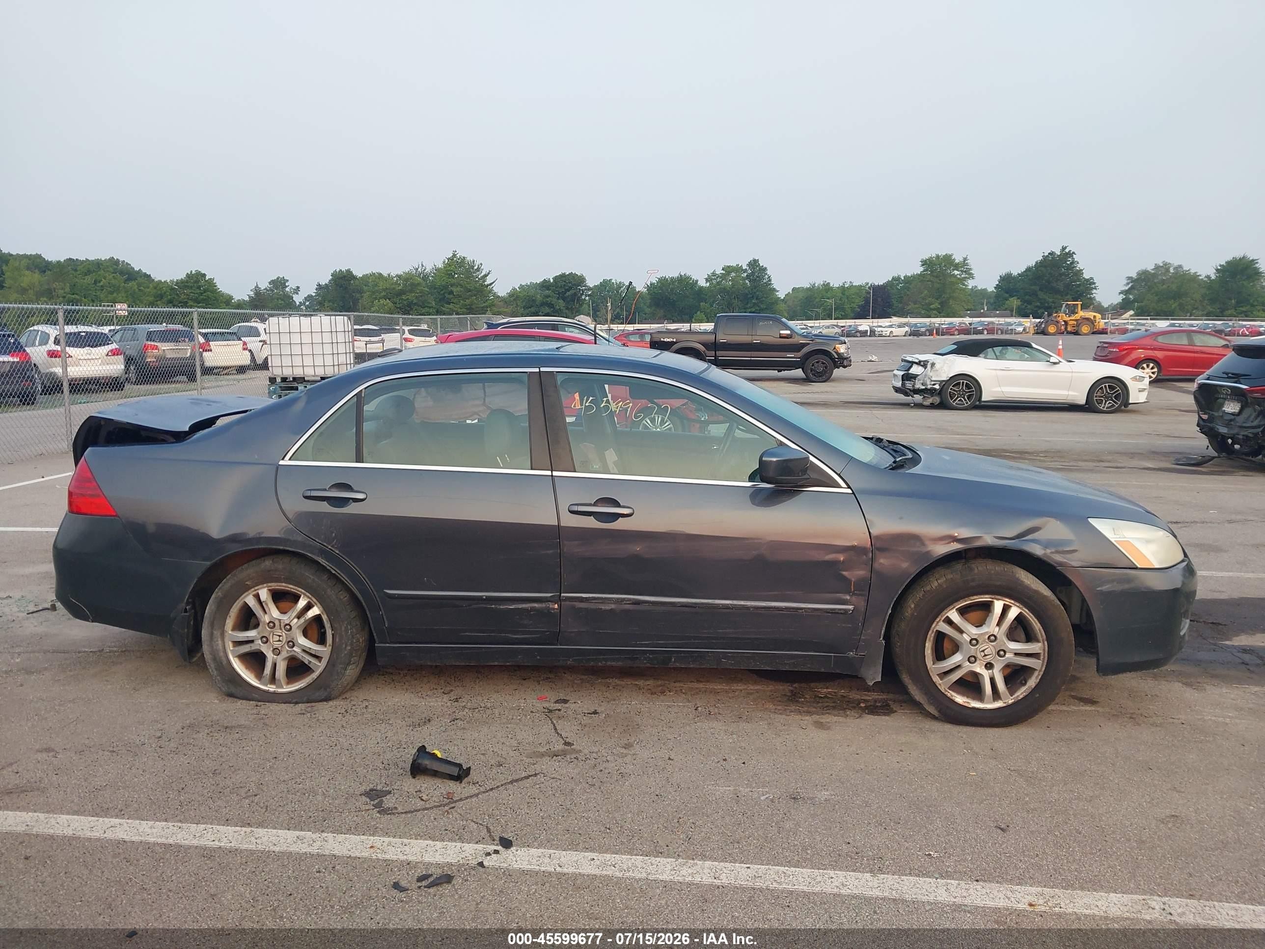 2007 Honda Accord 2.4 Ex Gray vin: 1HGCM56837A039912