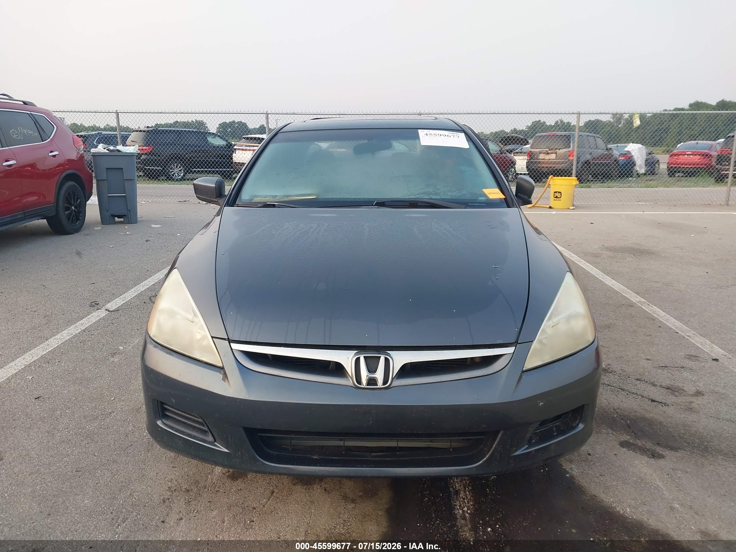 2007 Honda Accord 2.4 Ex Gray vin: 1HGCM56837A039912