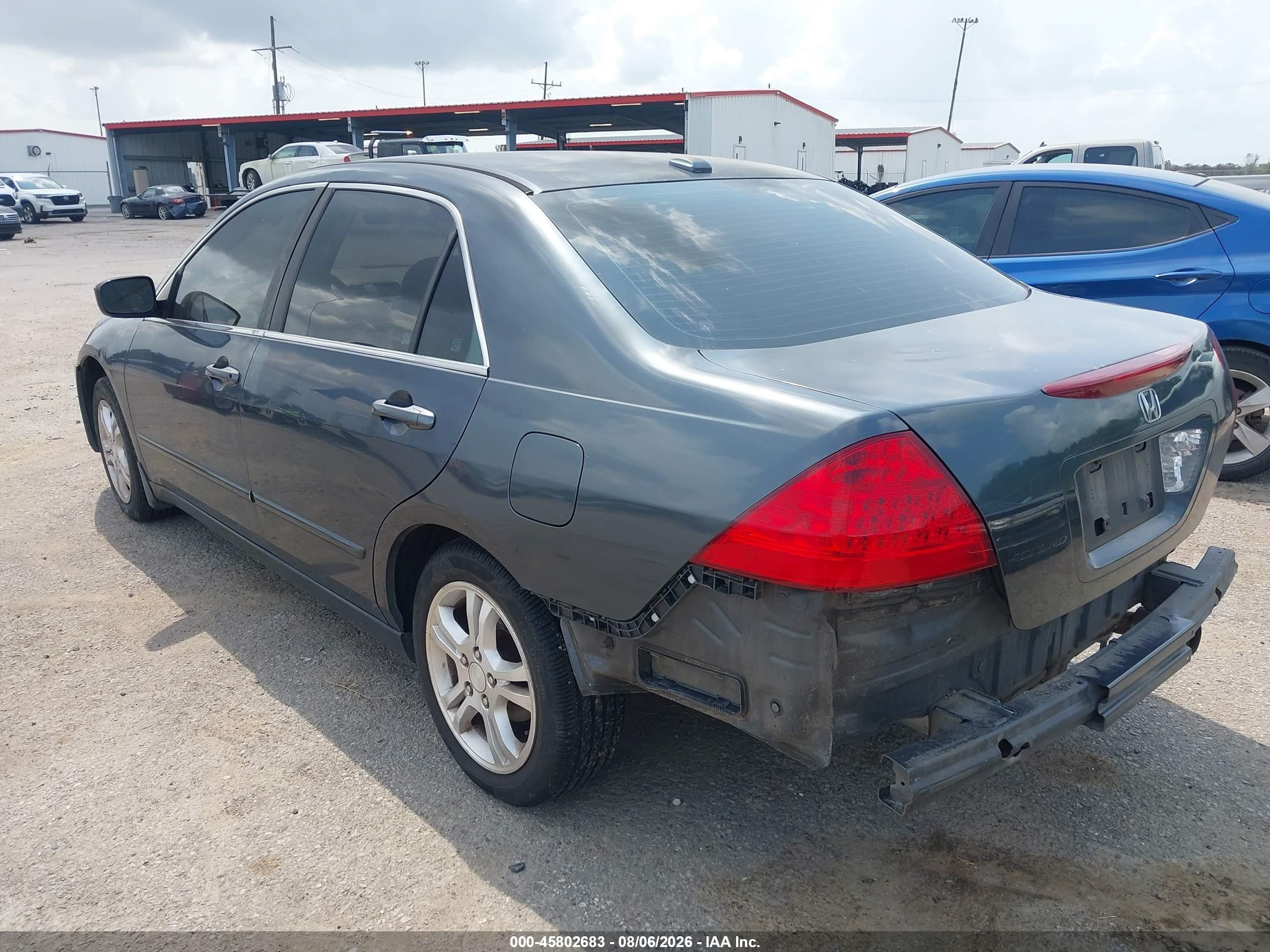 2007 Honda Accord 2.4 Ex Gray vin: 1HGCM56837A059075
