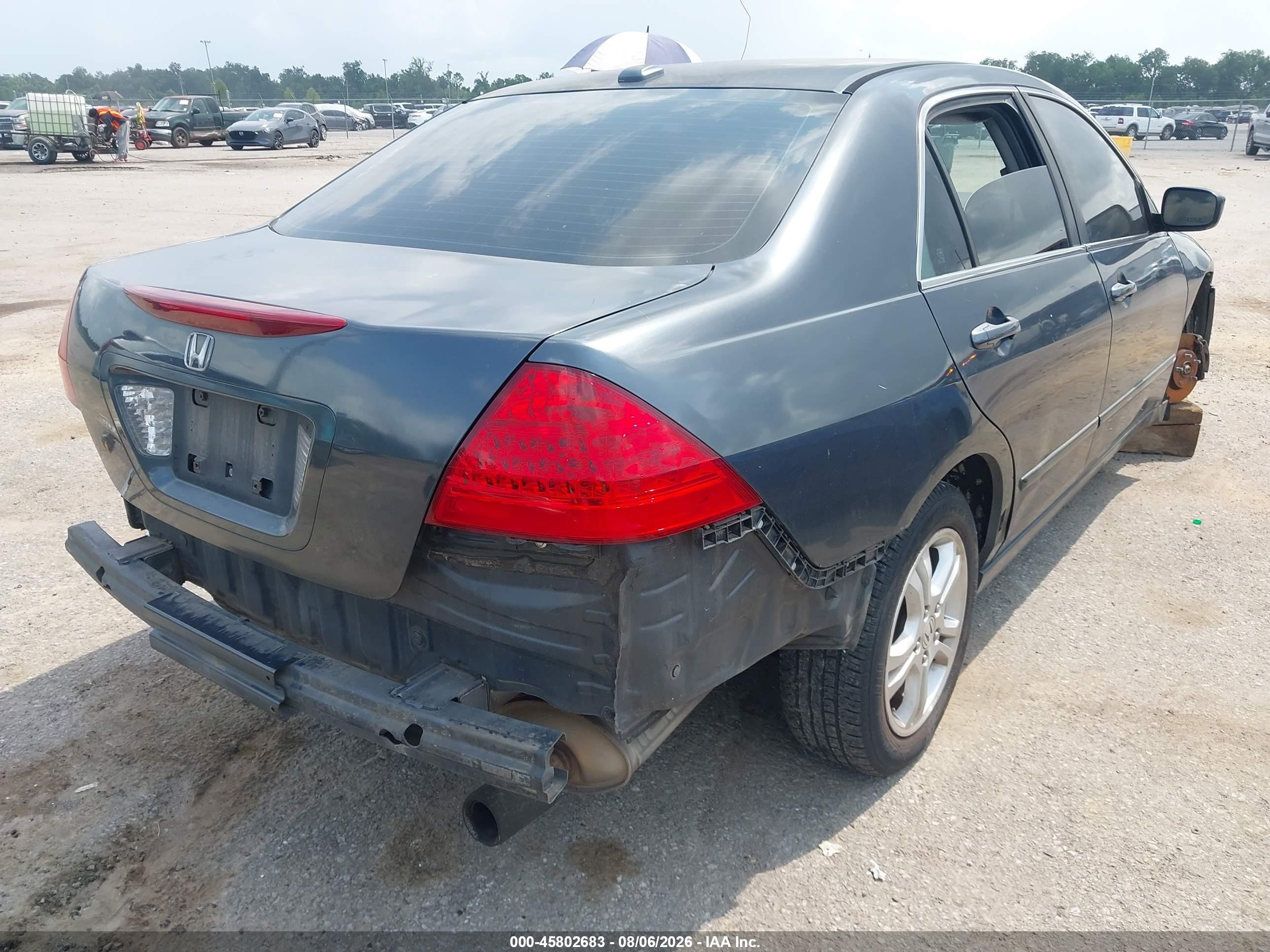 2007 Honda Accord 2.4 Ex Gray vin: 1HGCM56837A059075
