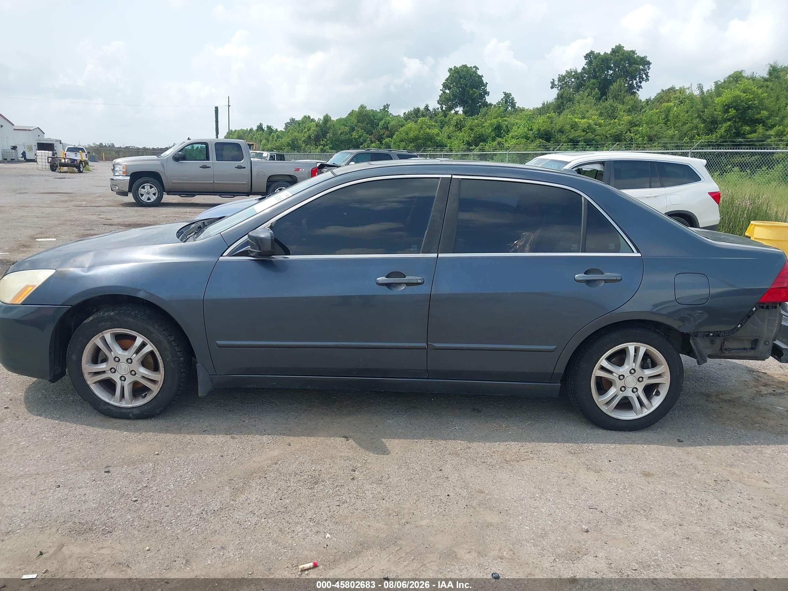 2007 Honda Accord 2.4 Ex Gray vin: 1HGCM56837A059075