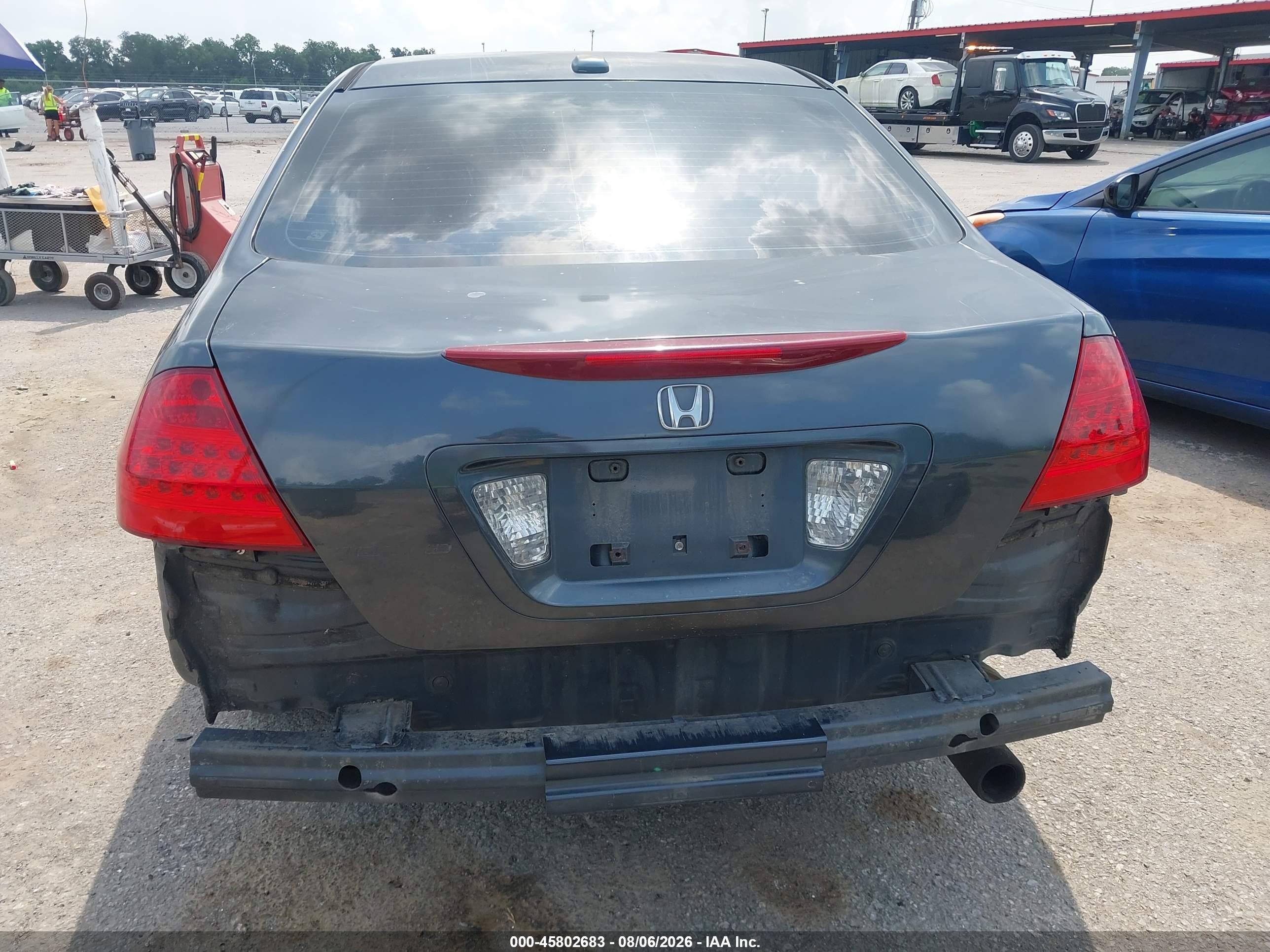 2007 Honda Accord 2.4 Ex Gray vin: 1HGCM56837A059075