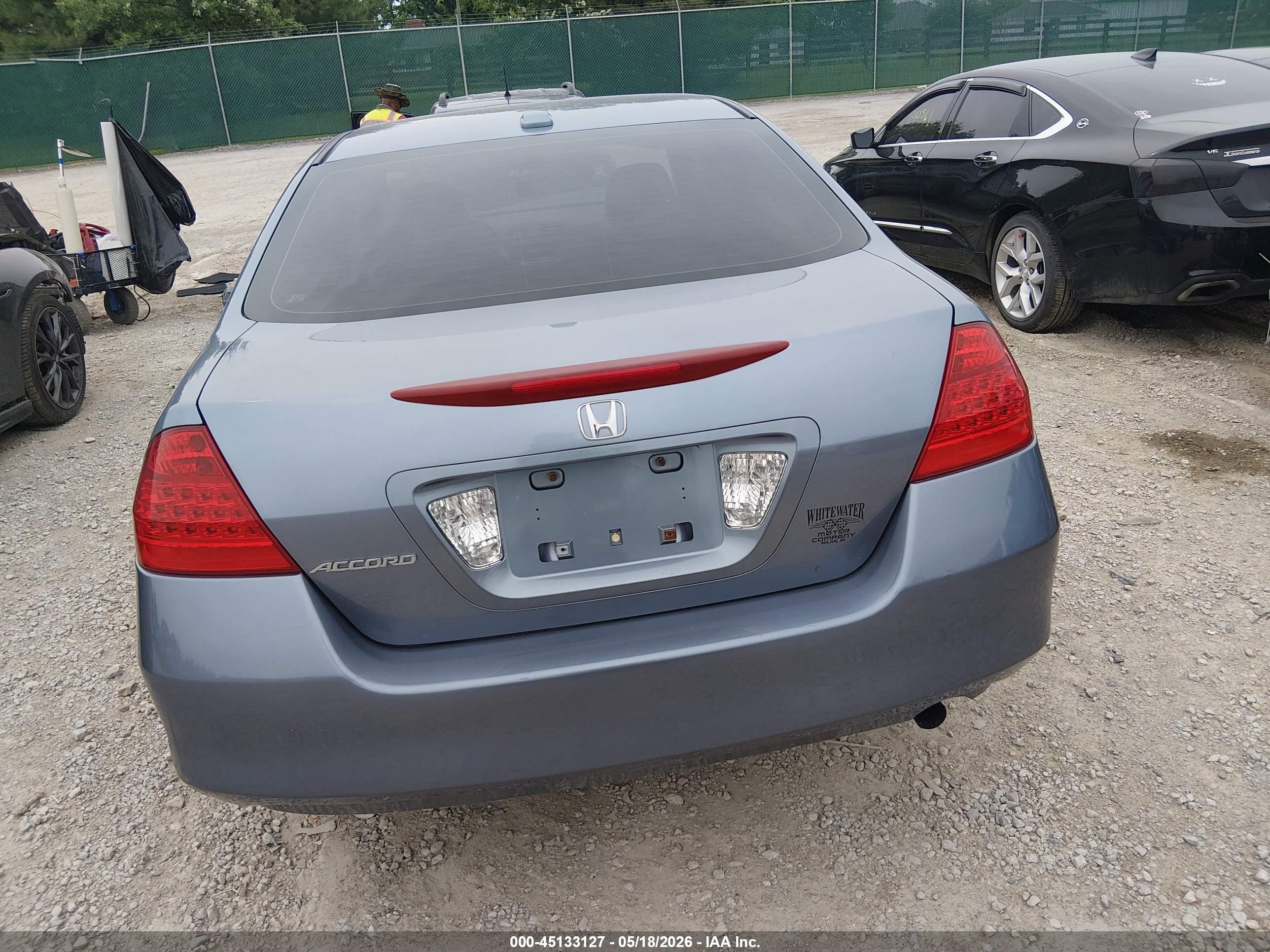 2007 Honda Accord 2.4 Ex Blue vin: 1HGCM56837A070626