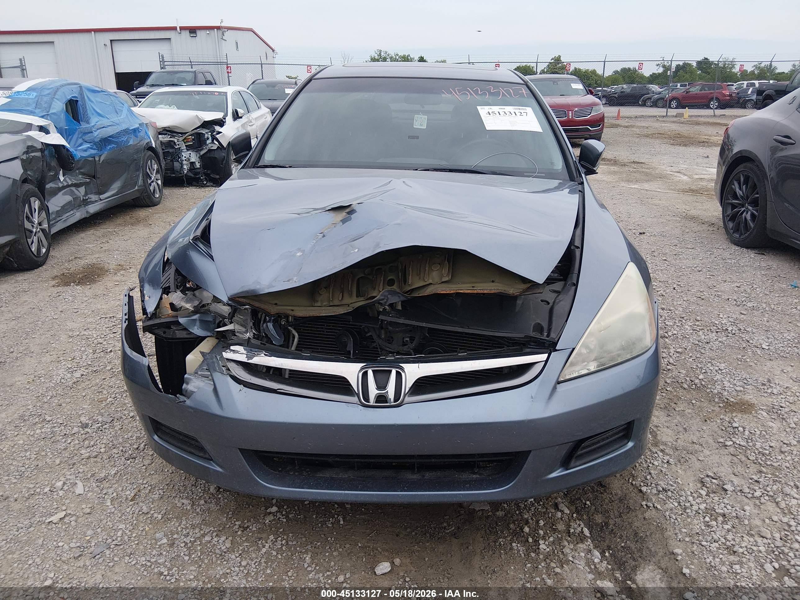 2007 Honda Accord 2.4 Ex Blue vin: 1HGCM56837A070626