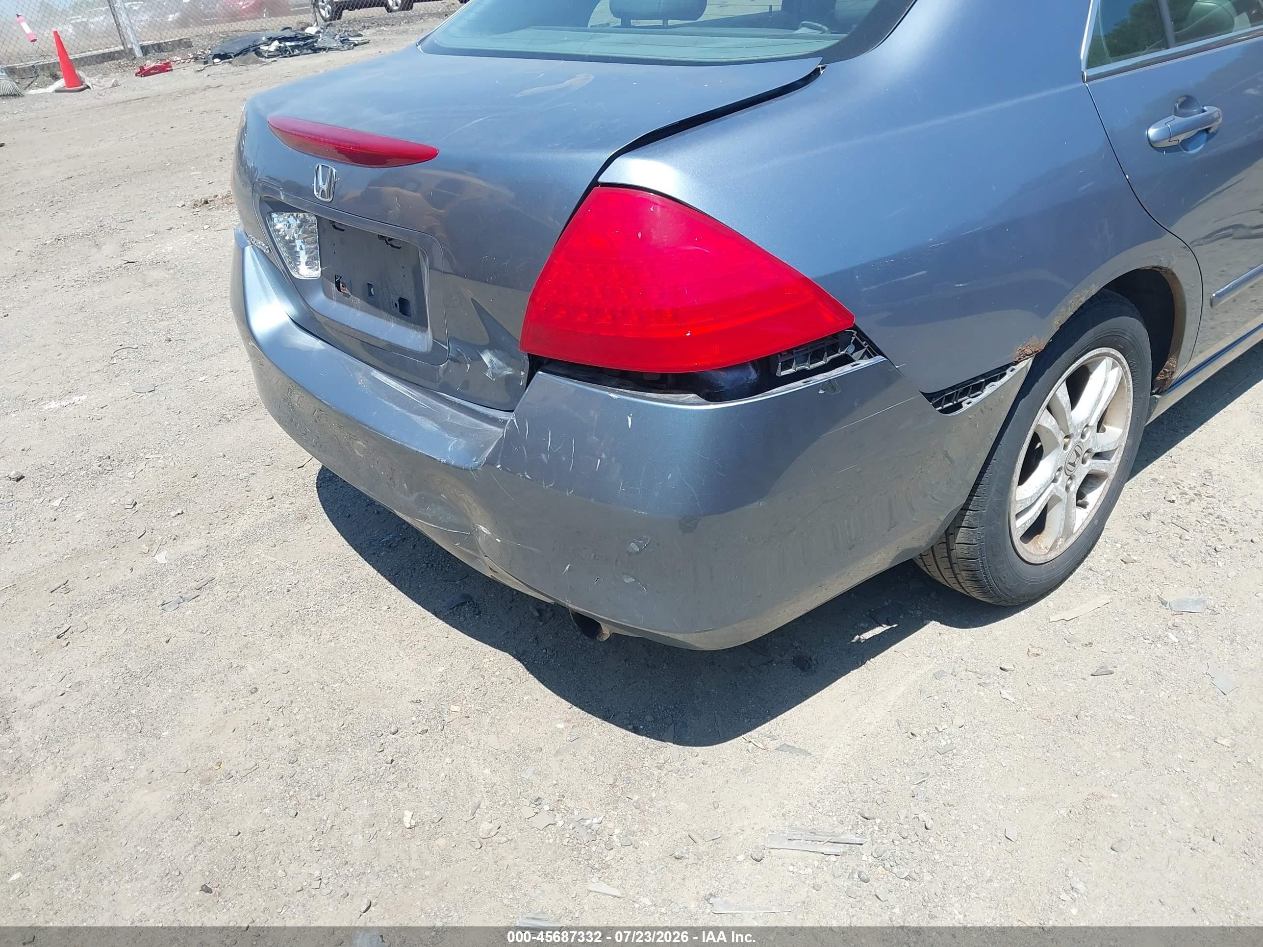 2007 Honda Accord 2.4 Ex Blue vin: 1HGCM56837A070870